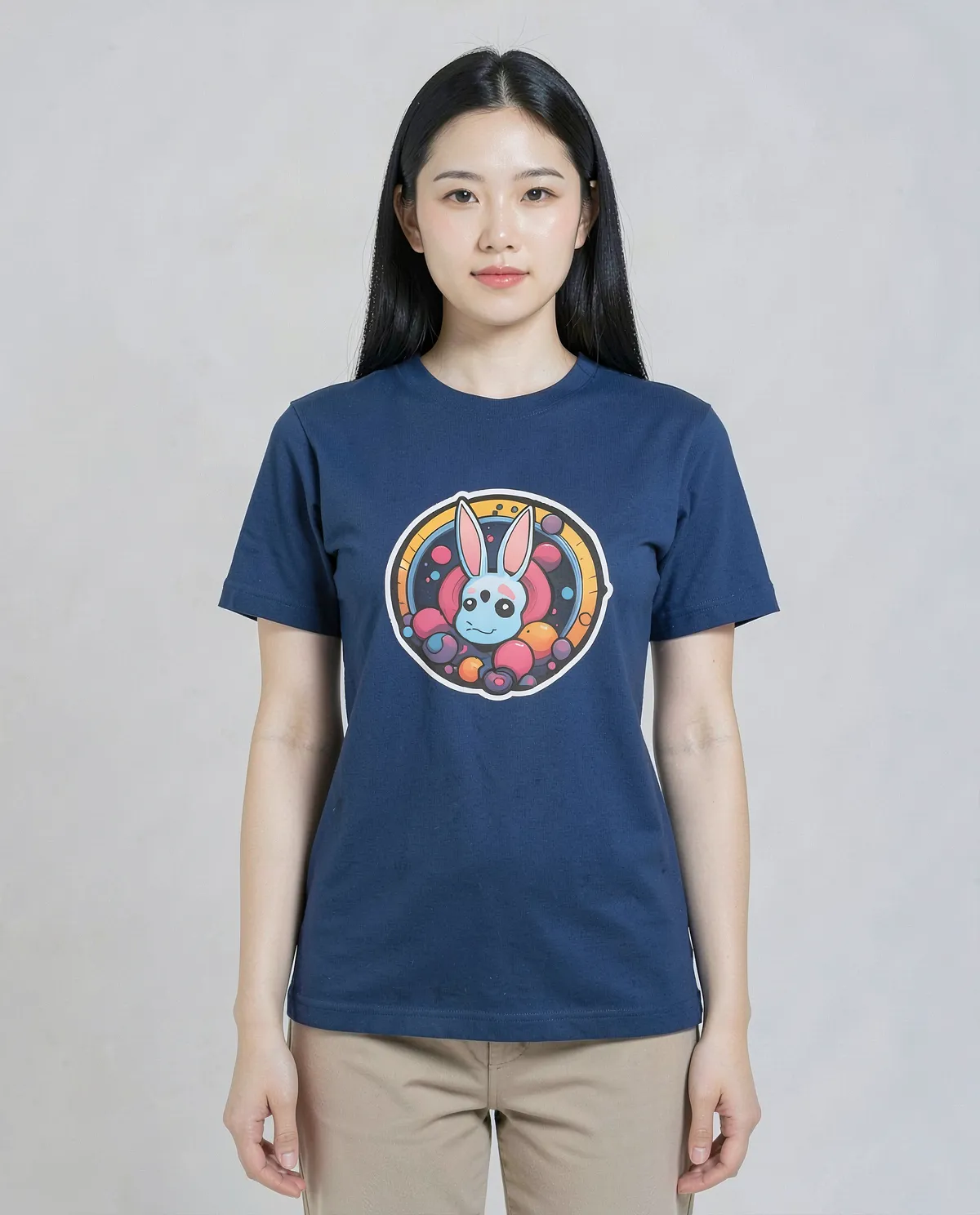 Blue Organic Cotton T-Shirt, Modern Fit, Eco‑Sustainable 0