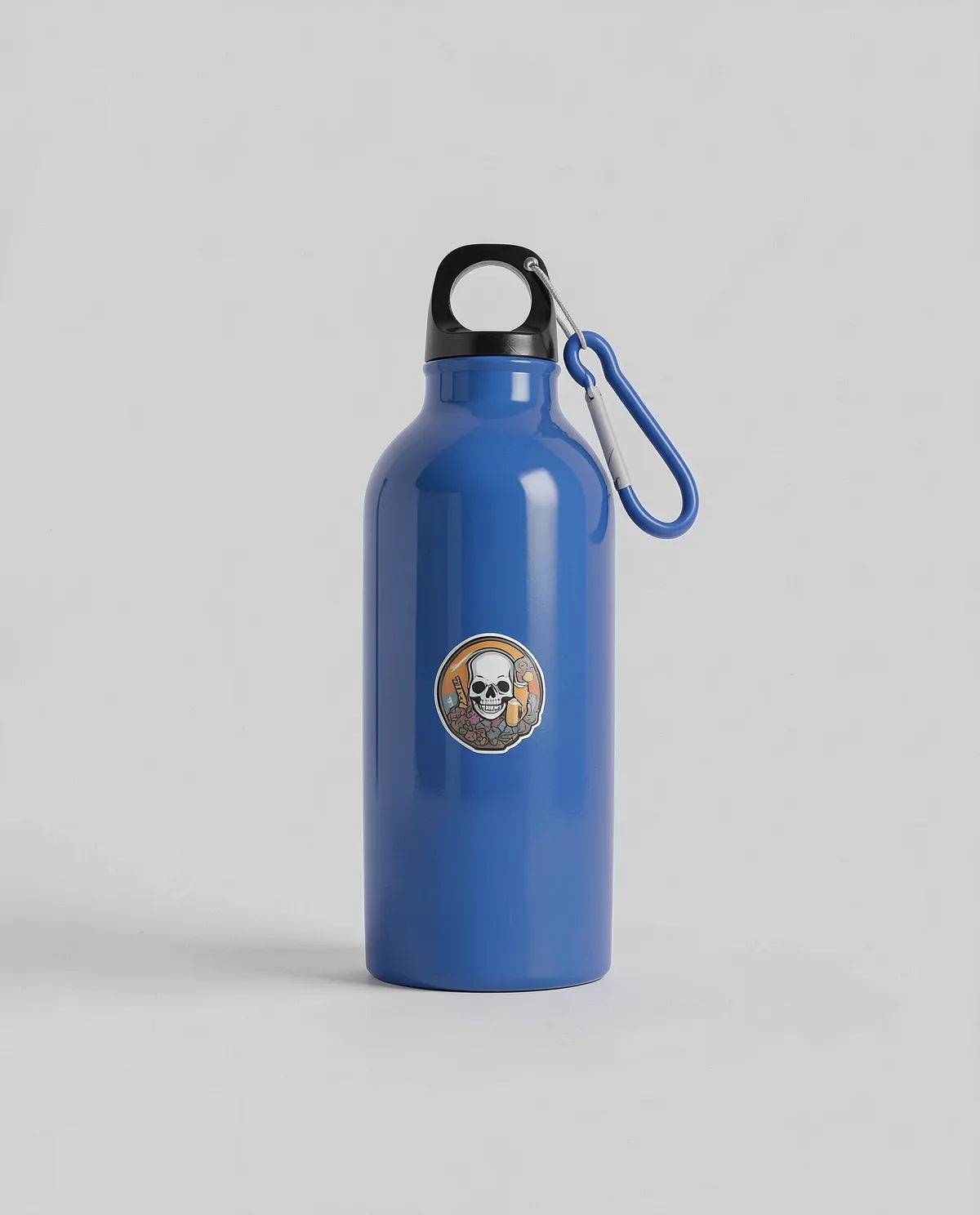 Recycled Aluminum Water Bottle with Metal Carabiner Clip 0