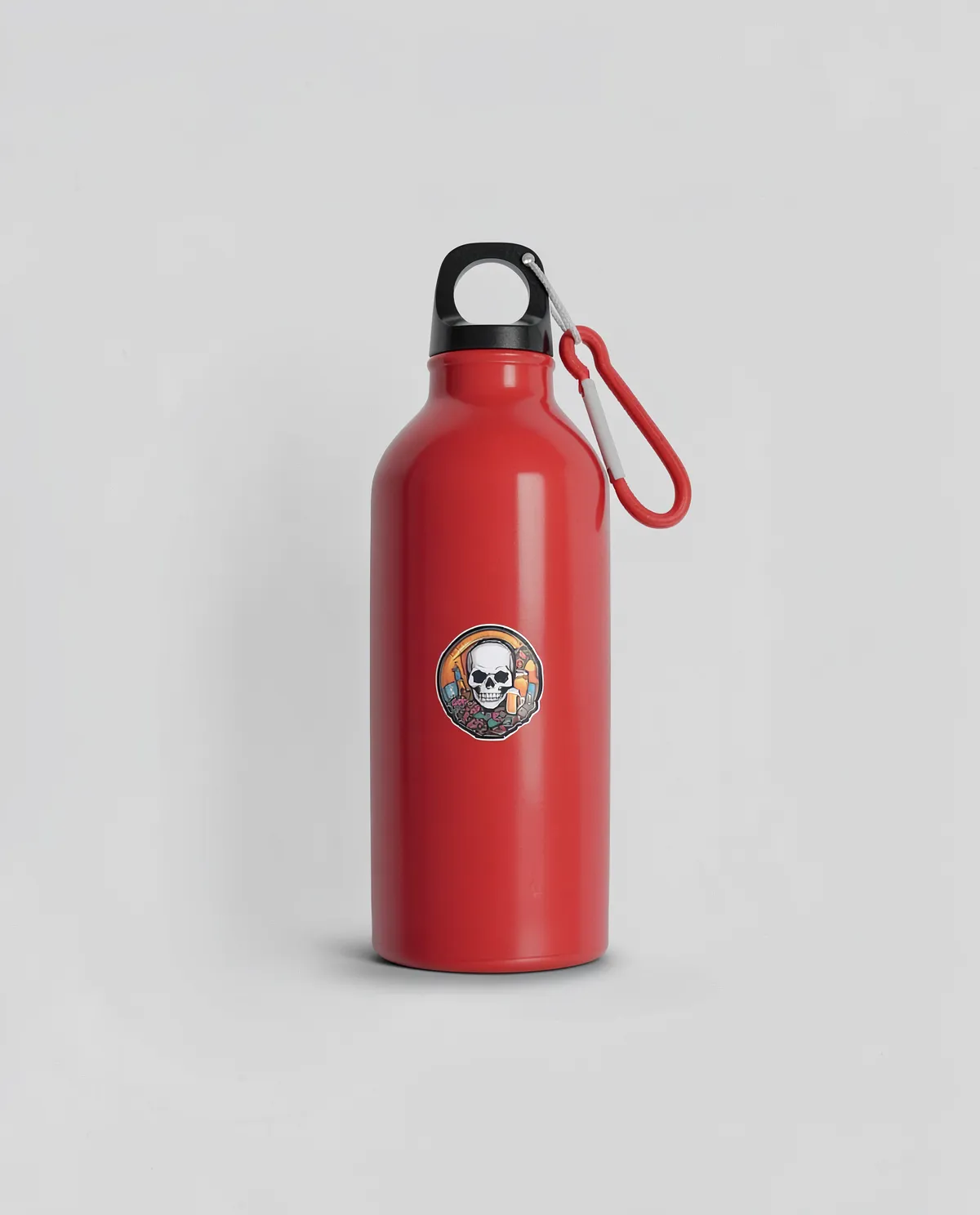 Recycled Aluminum Water Bottle with Carabiner Clip 0