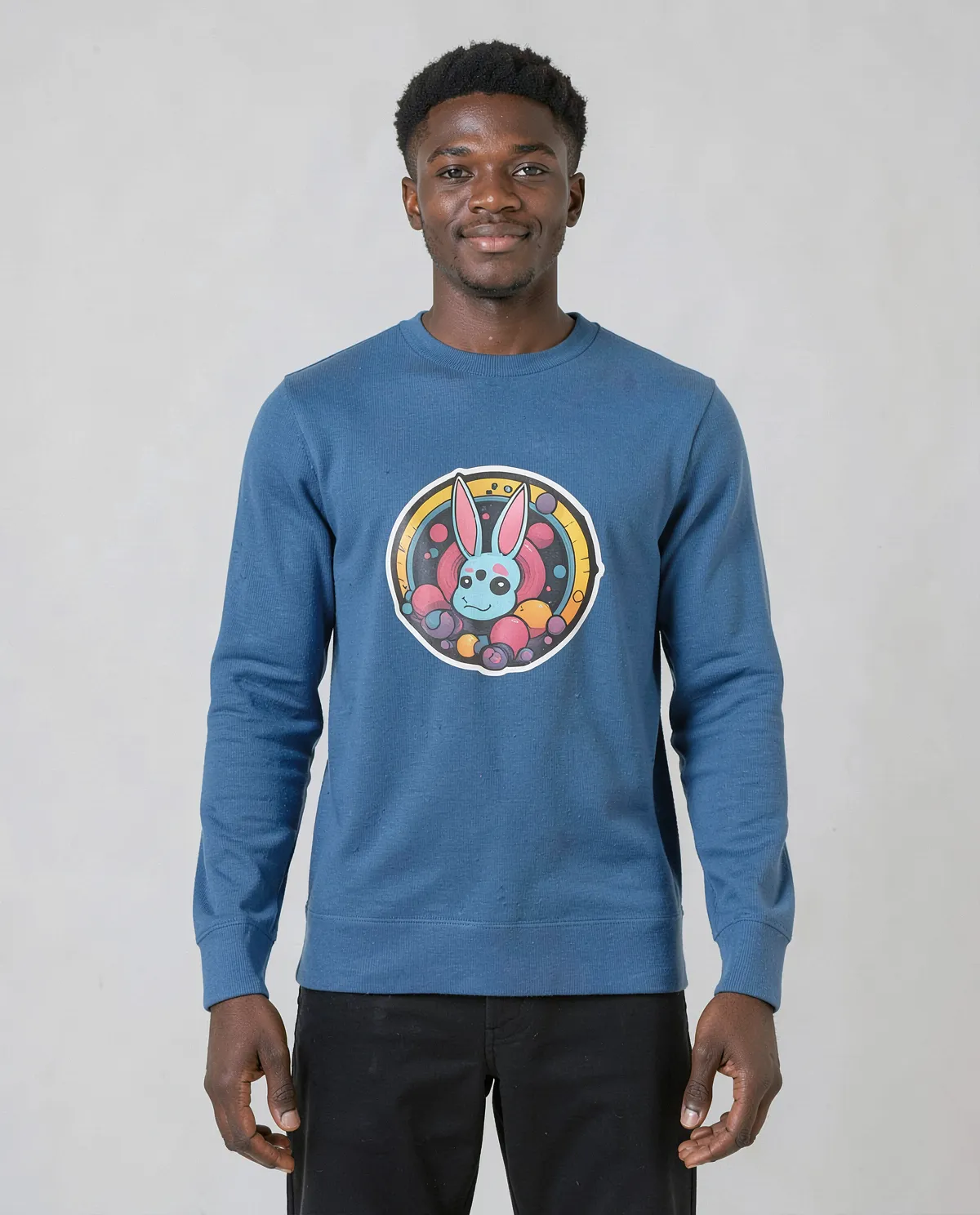 Blue Unisex Organic Cotton Sweatshirt – Soft & Sustainable 0