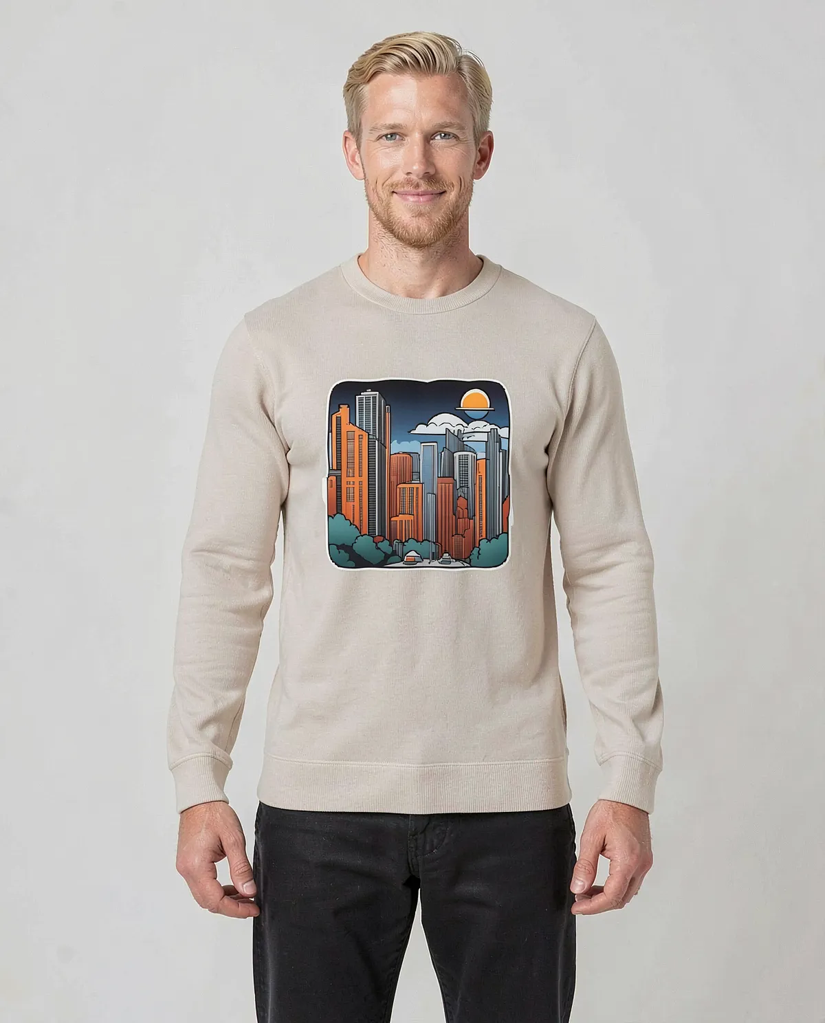 Cream Unisex Sweatshirt – Soft Organic Cotton Comfort 0