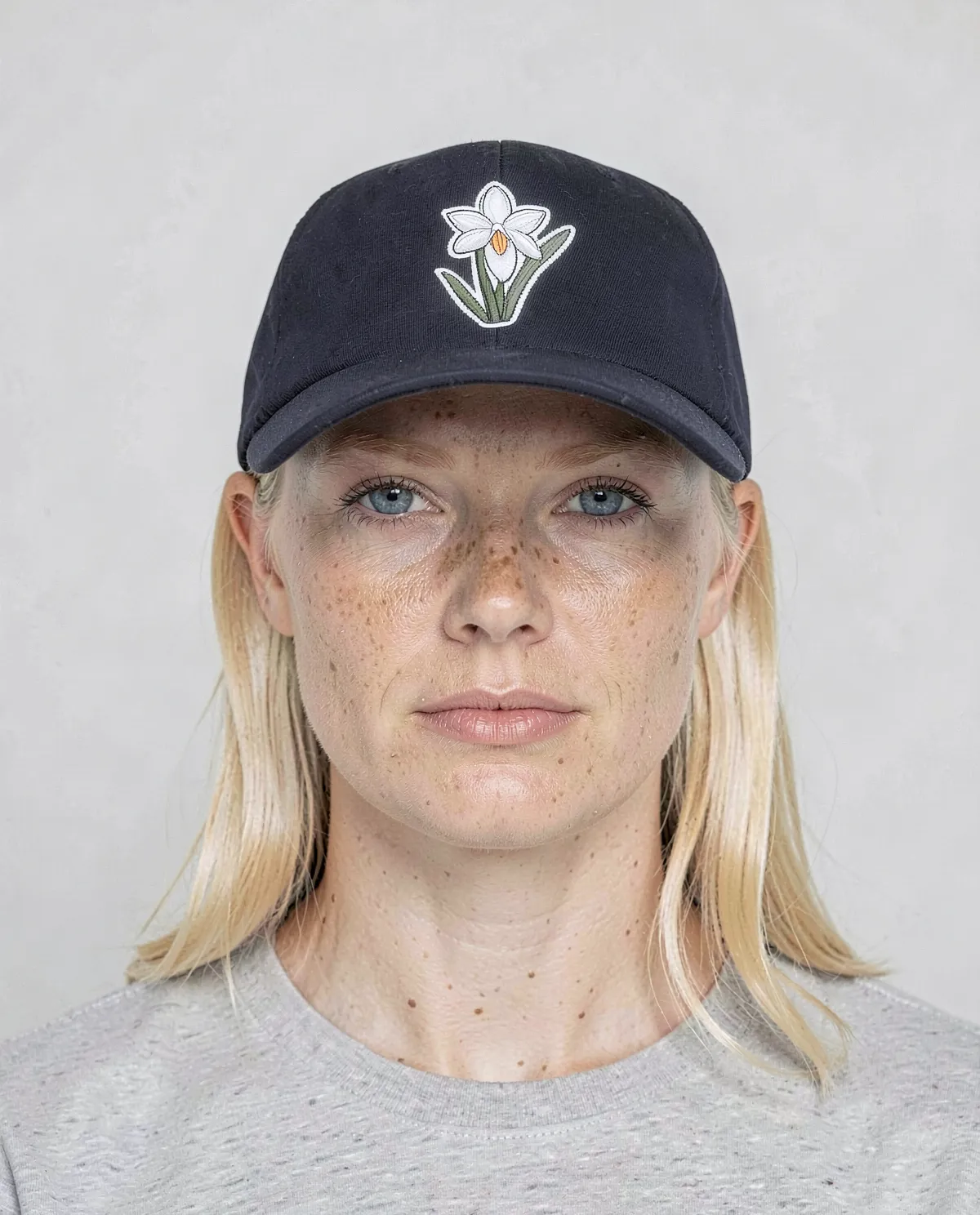 Navy Cotton Cap with Adjustable Velcro Closure 0