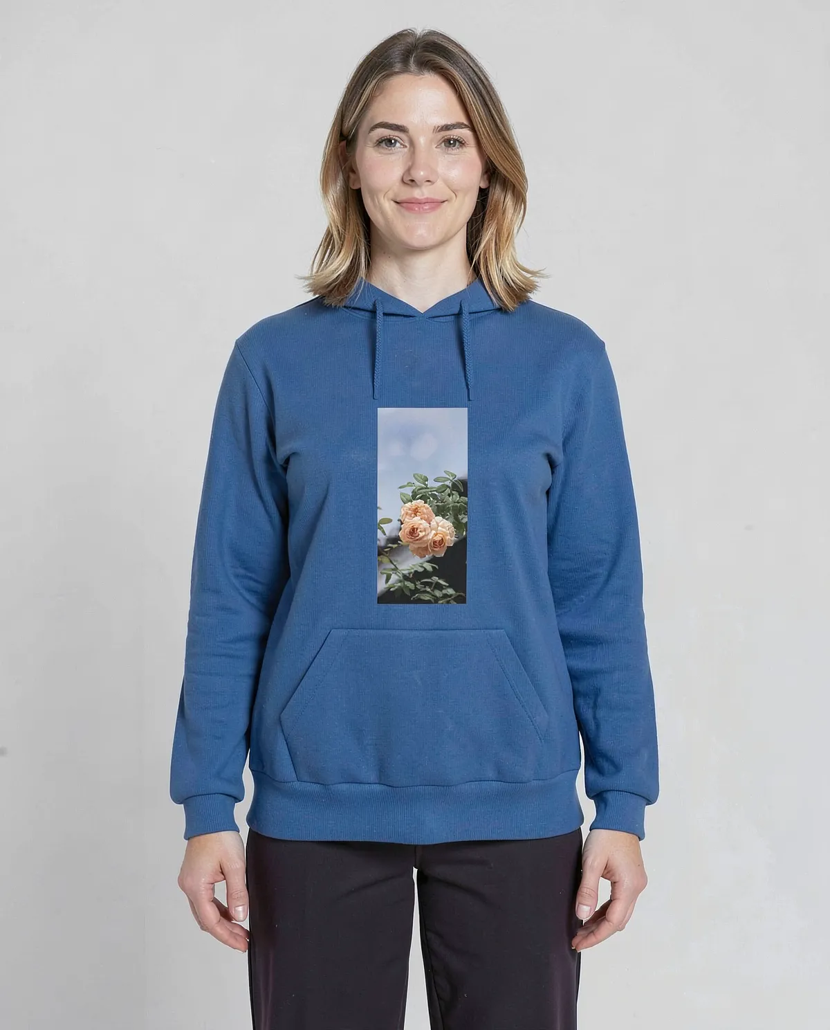Blue Unisex Organic Cotton Crew‑Neck Sweatshirt 0