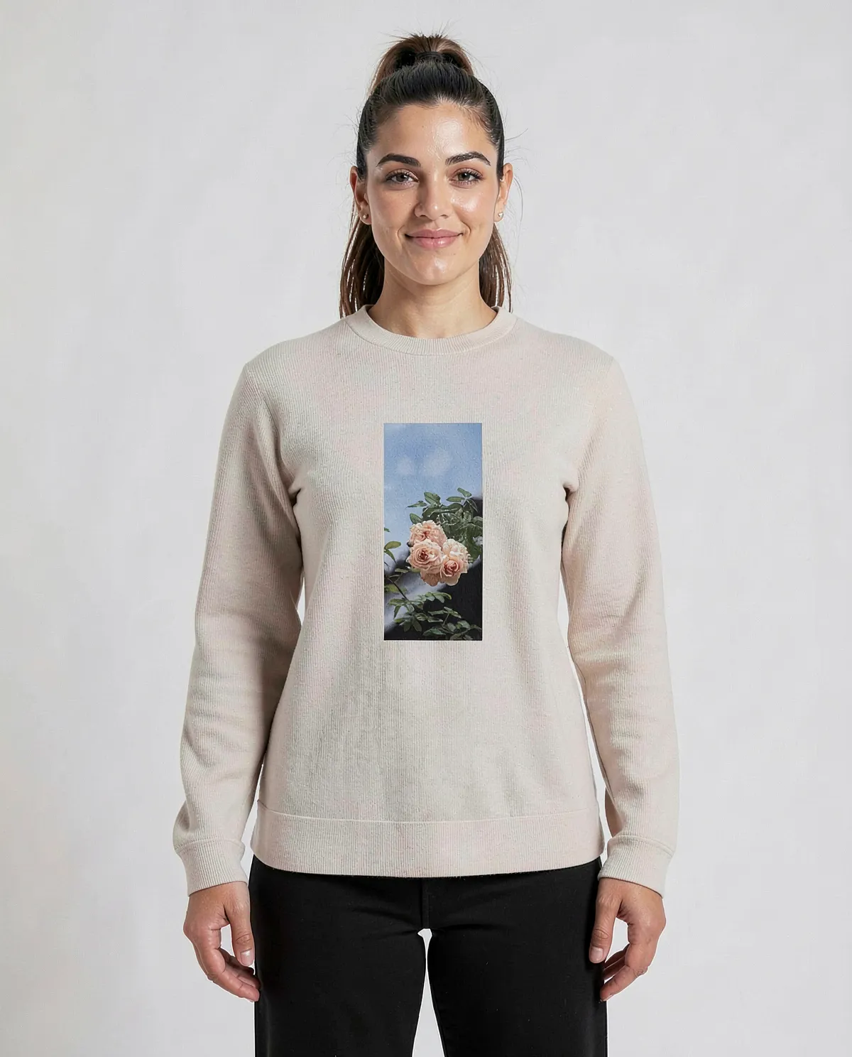 Cream Unisex Sweatshirt – Classic Crew Neck 0