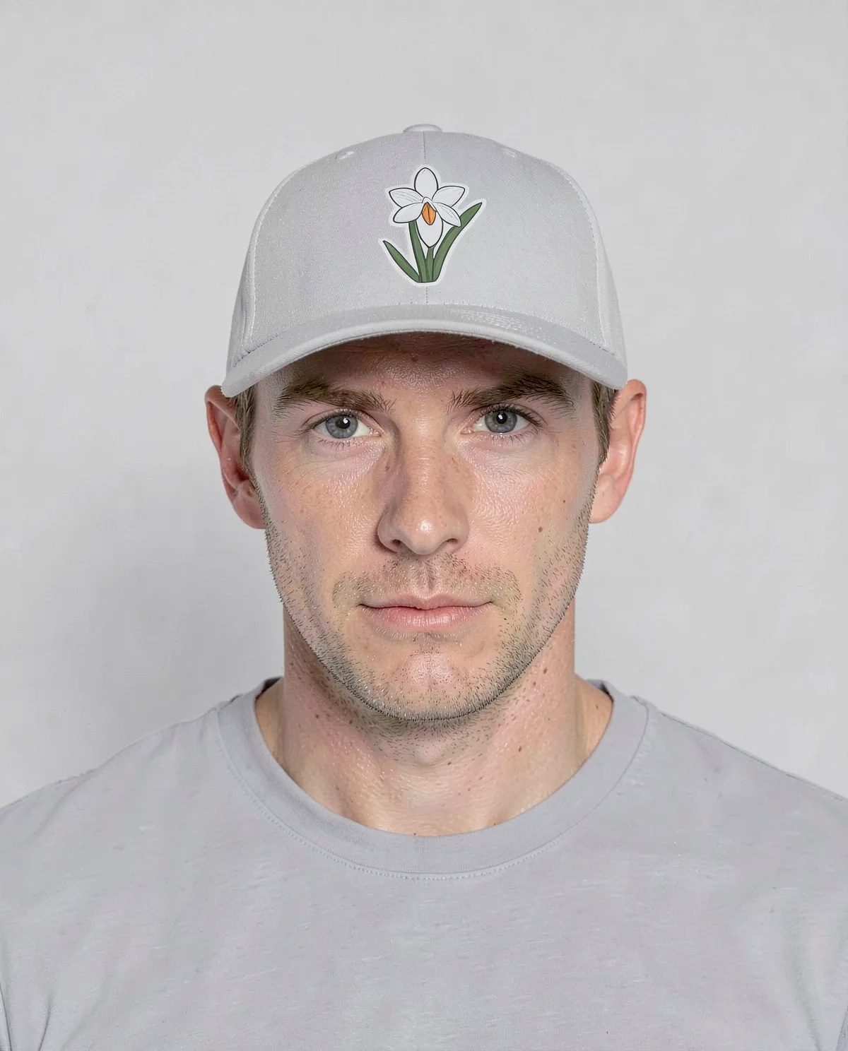 White Classic Five Panel Cotton Cap with Velcro Closure 0