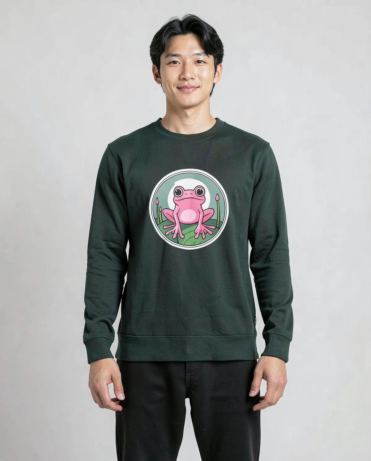 Green Unisex Organic Cotton Sweatshirt with Eco‑Friendly Print 0