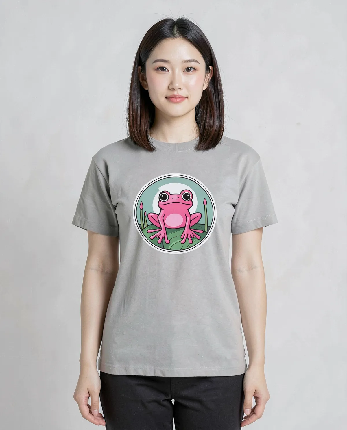 Grigio Eco‑Cotton Unisex T Shirt Modern Fit 59