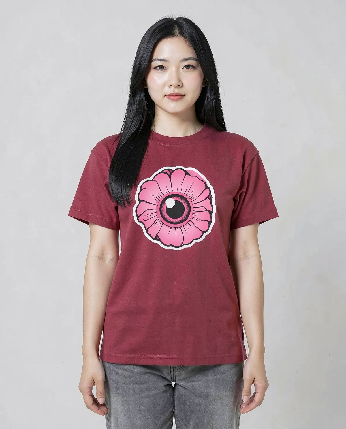 Red T-Shirt with Unique Graphic Print 0