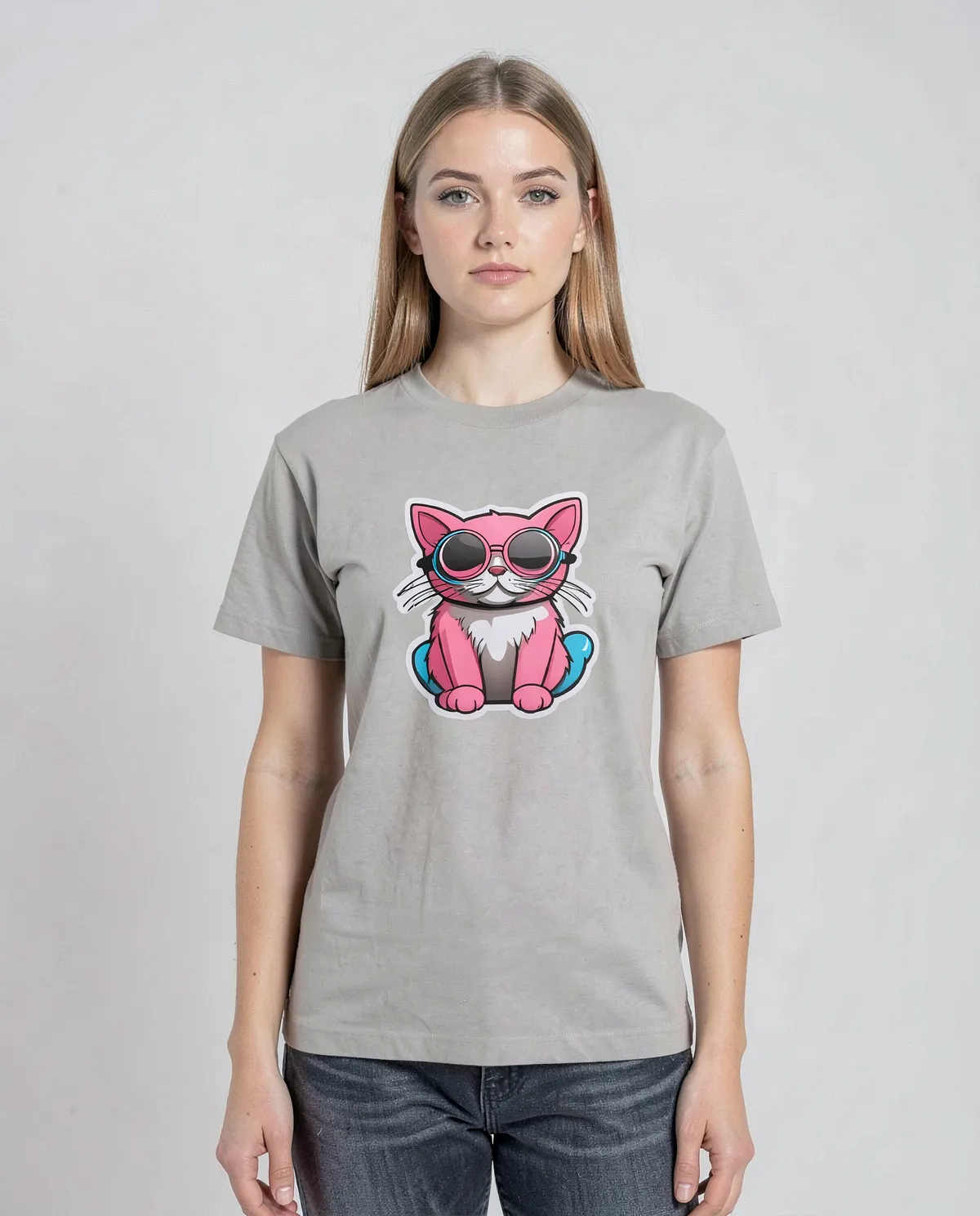 Grey Eco‑Sustainable T-Shirt with Minimalist Design 0