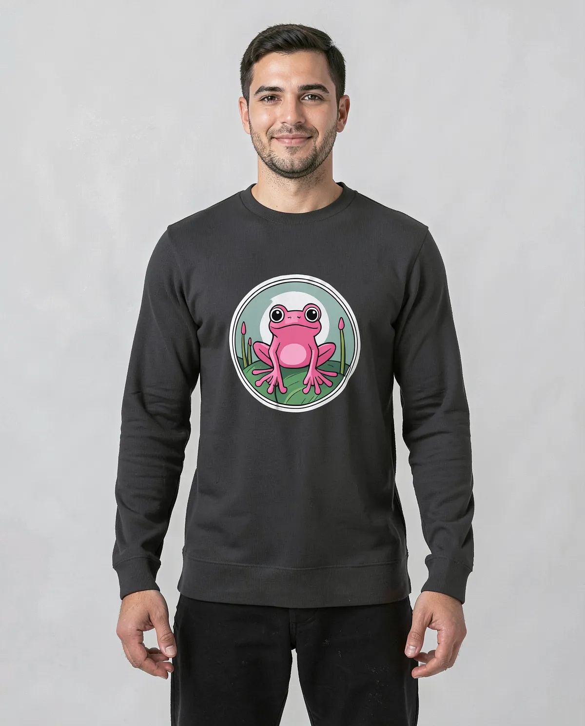 Black Unisex Sweatshirt - 100% Cotton, Print-Ready 0