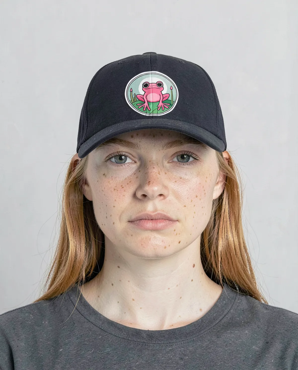 Navy Cap with Velcro Closure for Custom Prints 0