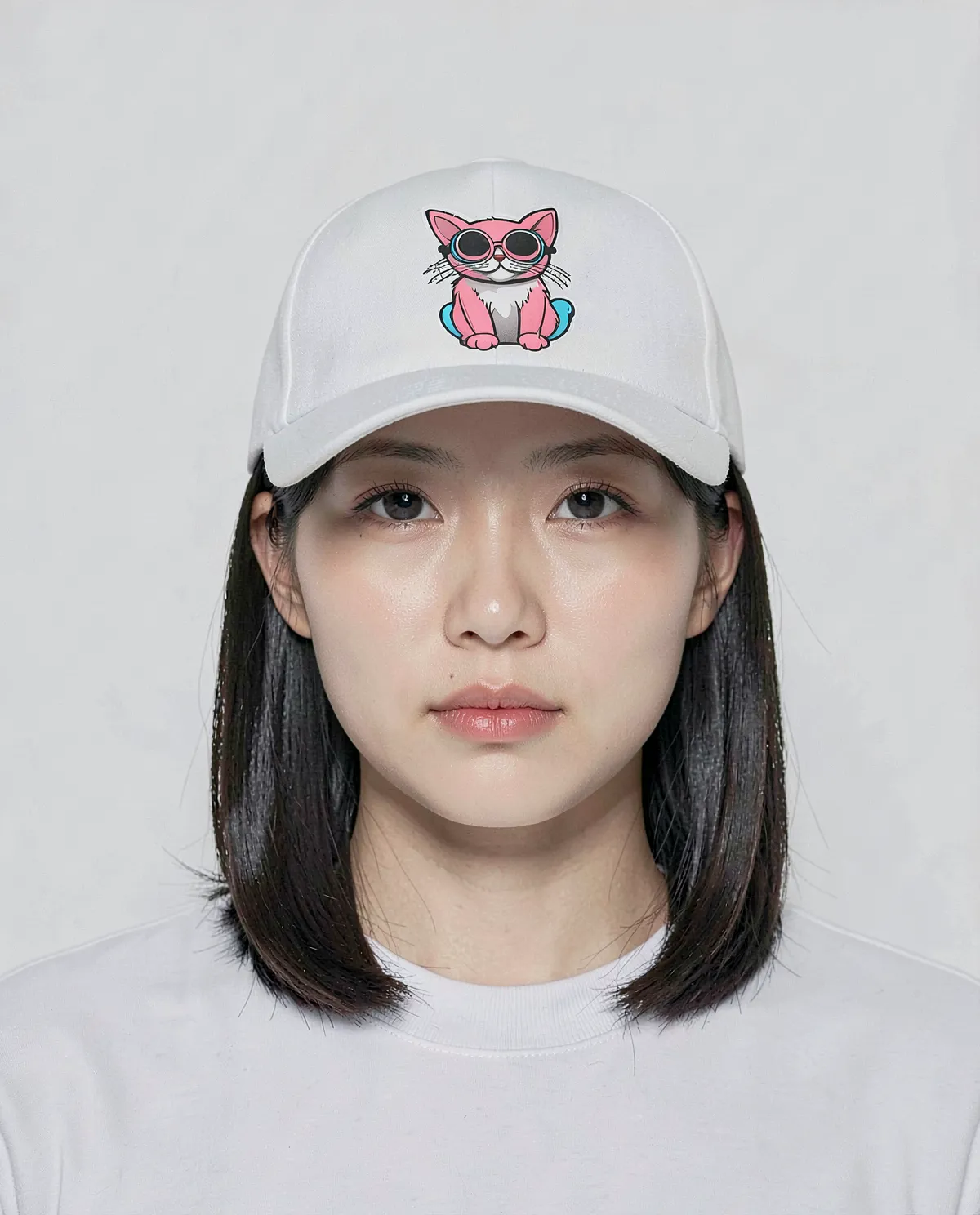 White Cotton Cap, Velcro Adjustable, Print Ready 0