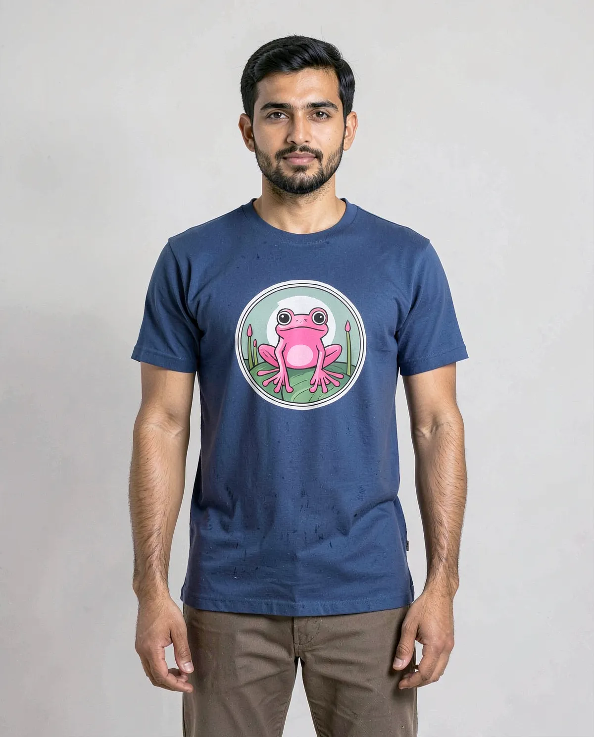Blue Organic Cotton T‑Shirt – Modern Fit & Eco‑Sustainability 0