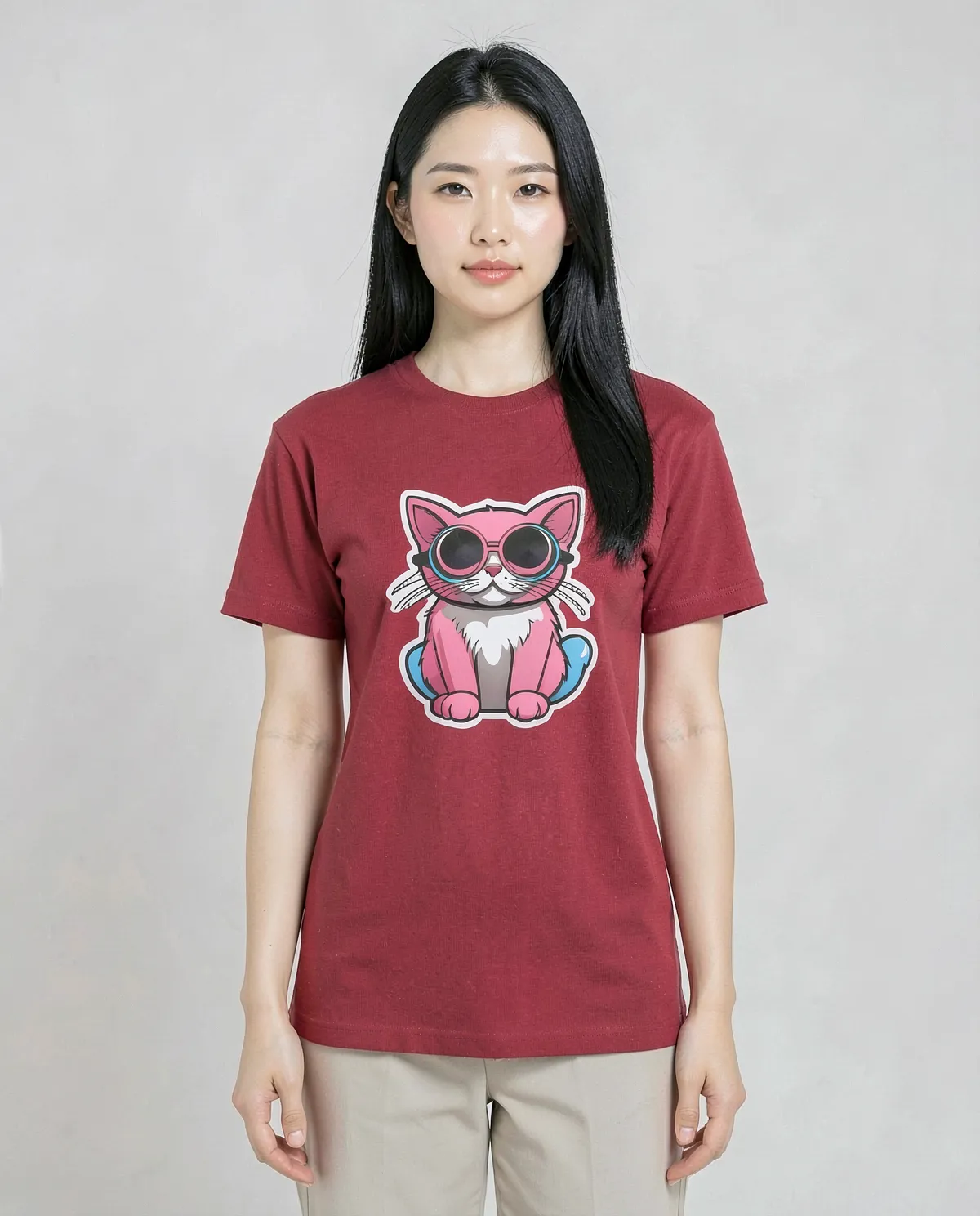 T‑Shirt Rosso Vibrante – Collo Classico 0