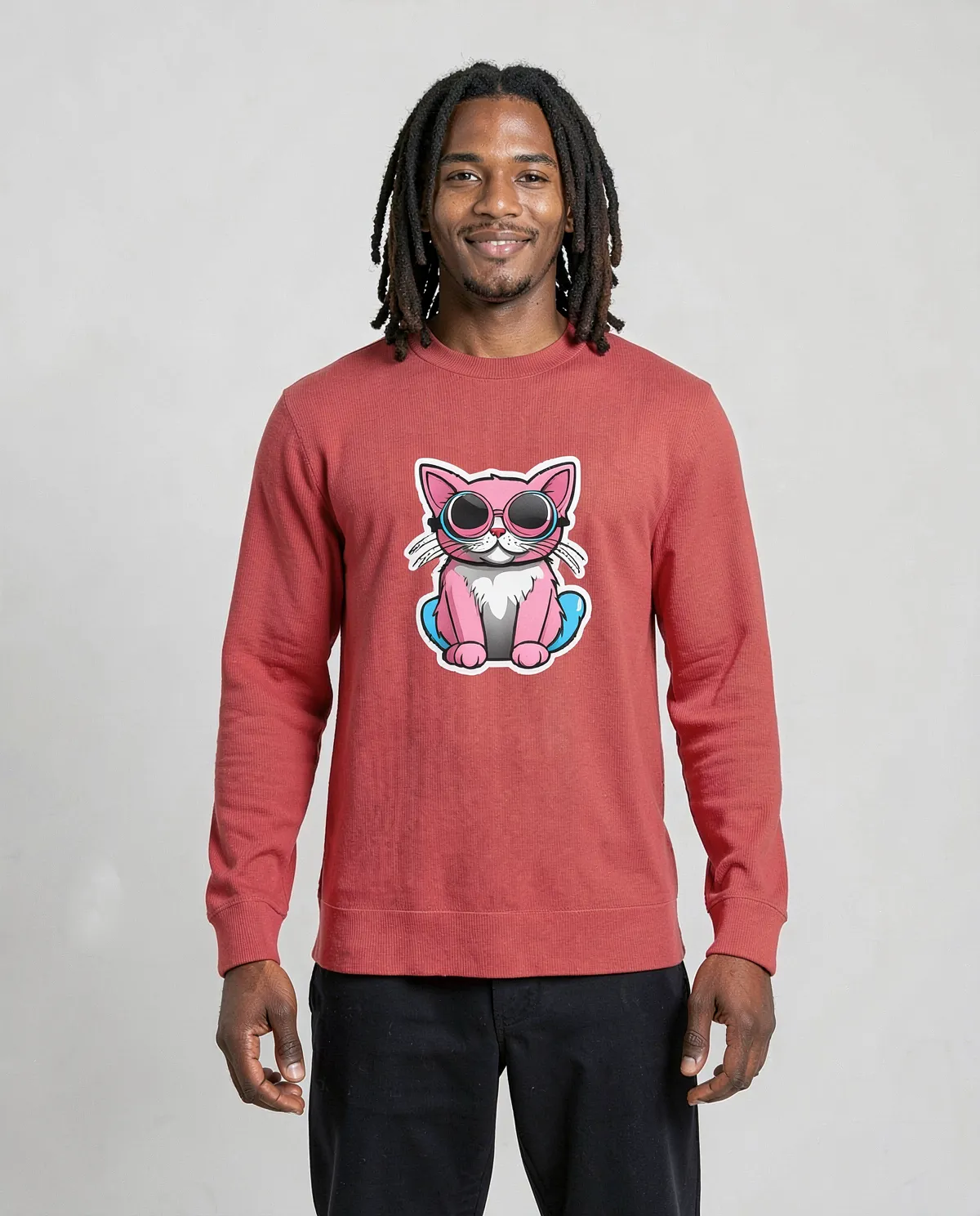 Red Organic Sweatshirt – Soft Comfort for All Seasons 0