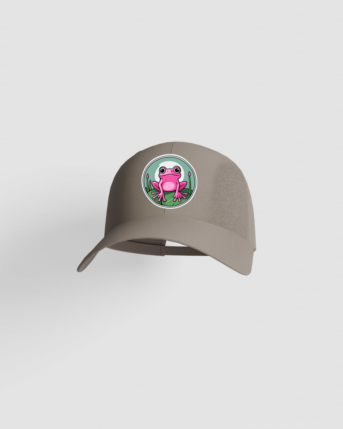 Khaki Cotton Cap, Velcro Adjustable, Print Ready 59
