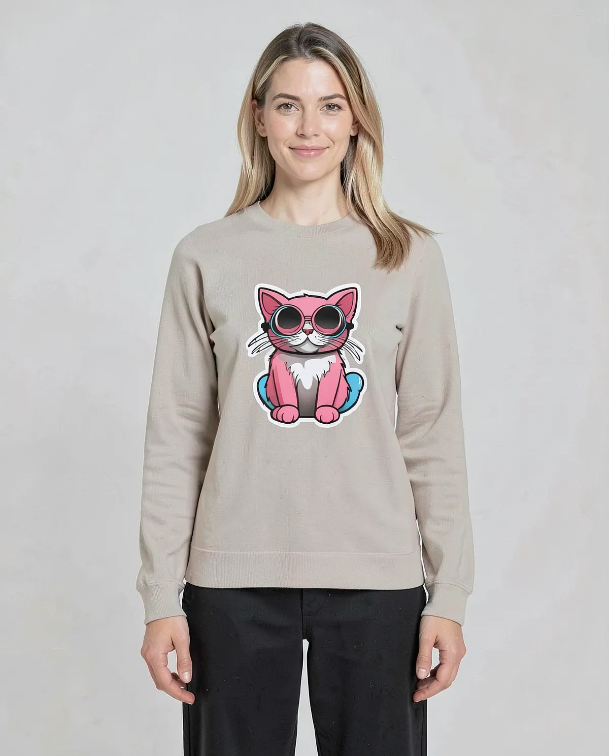 Cream Unisex Sweatshirt – Soft Organic Cotton 0