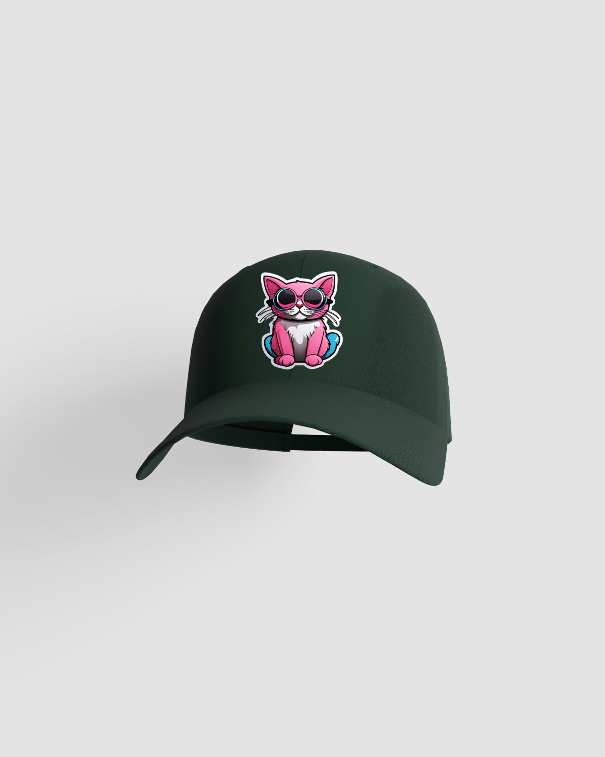 Green Classic 5 Panel Cotton Cap with Velcro 59