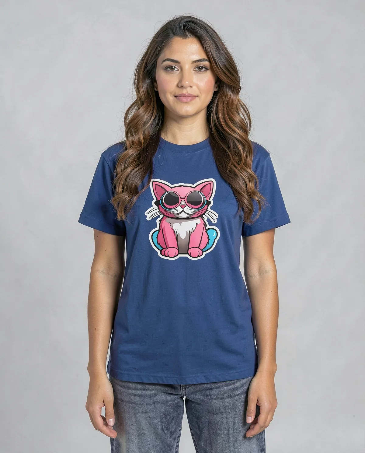 Blue Organic Cotton Unisex T‑Shirt Modern Fit 0