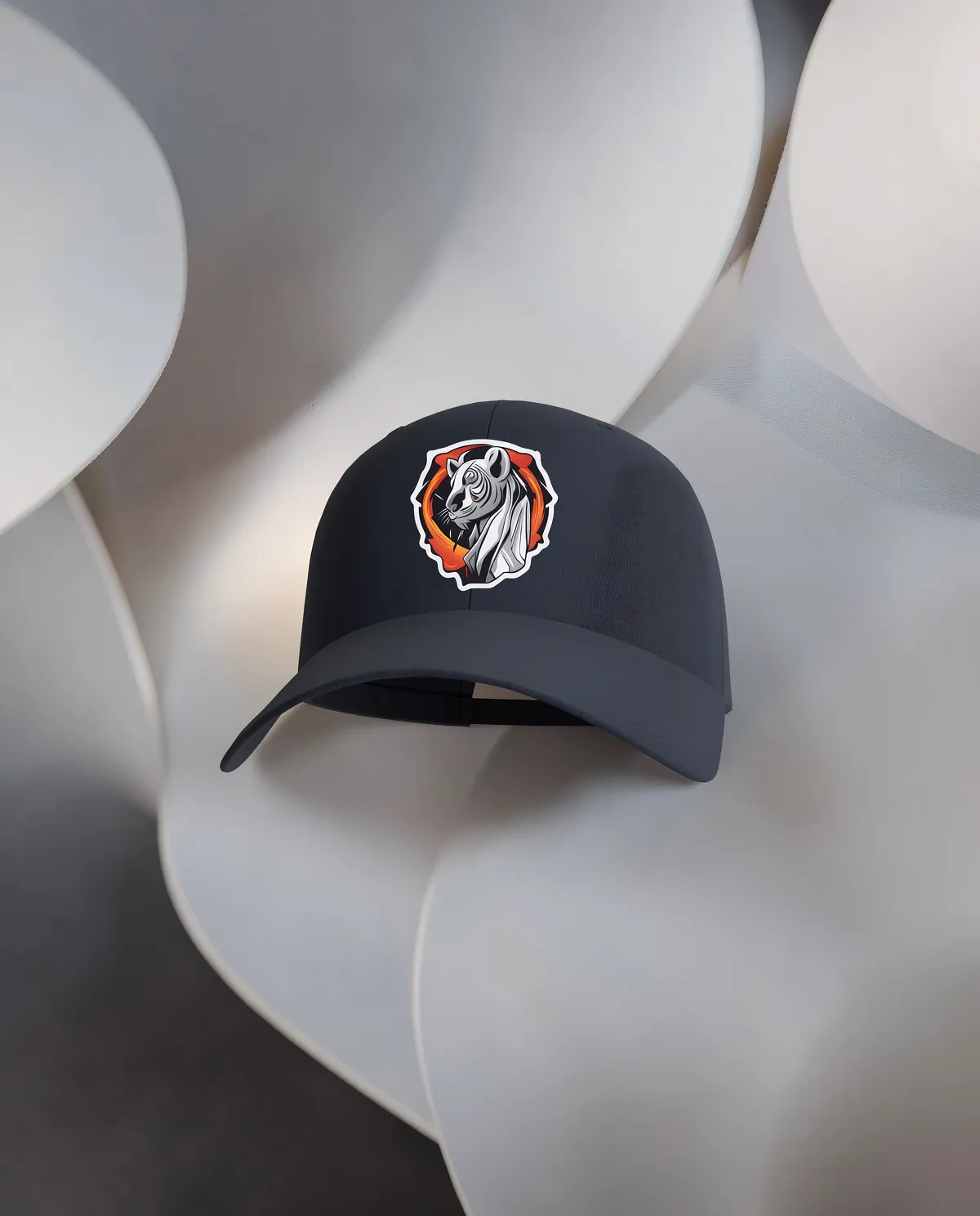 Navy Cotton Cap with Velcro Closure 59