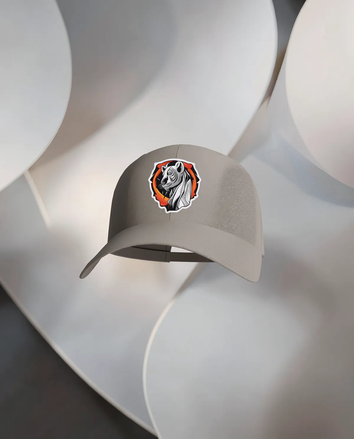 Casquette en coton kaki avec fermeture à velcro réglable 59
