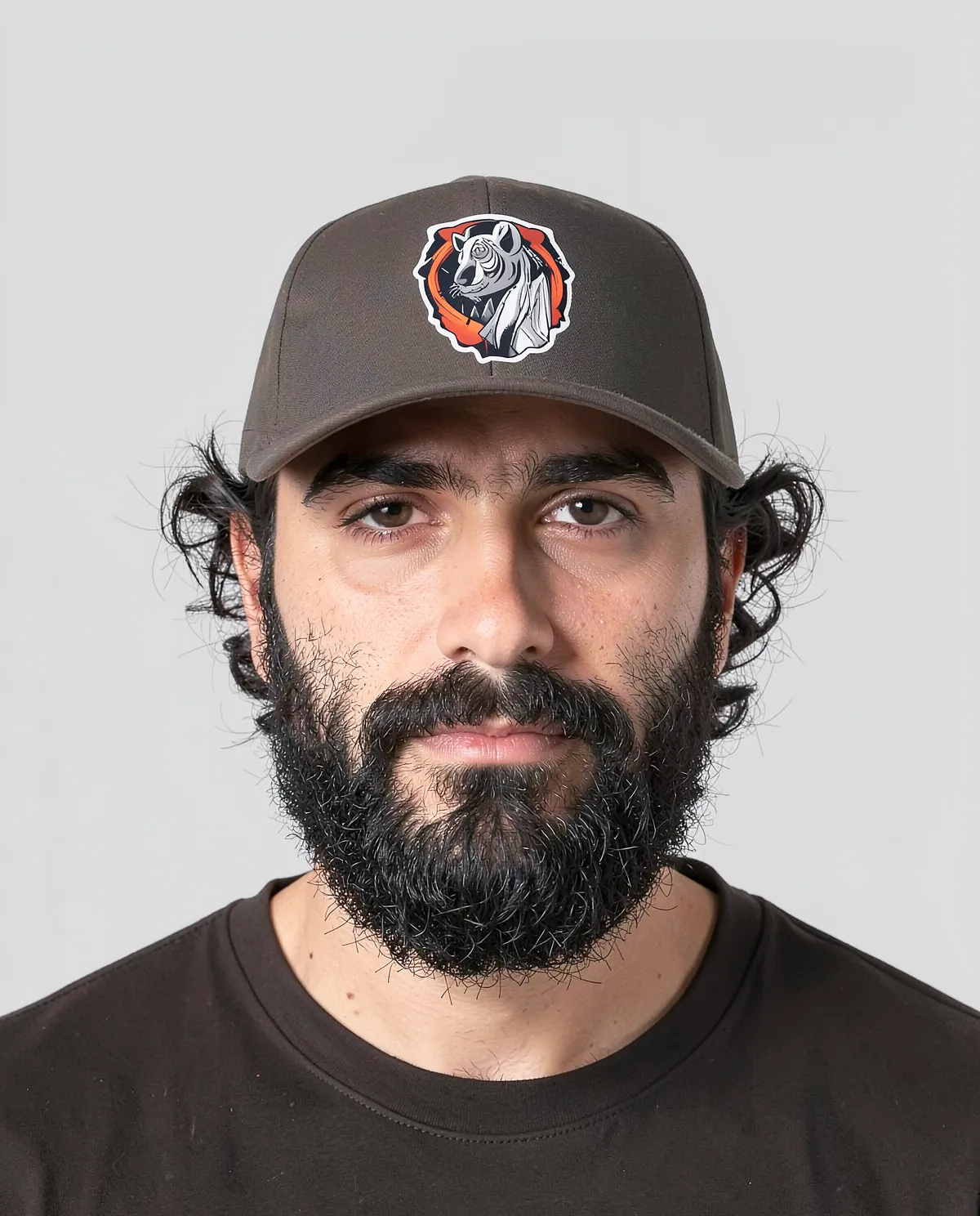 Casquette en coton kaki avec fermeture à velcro réglable 0
