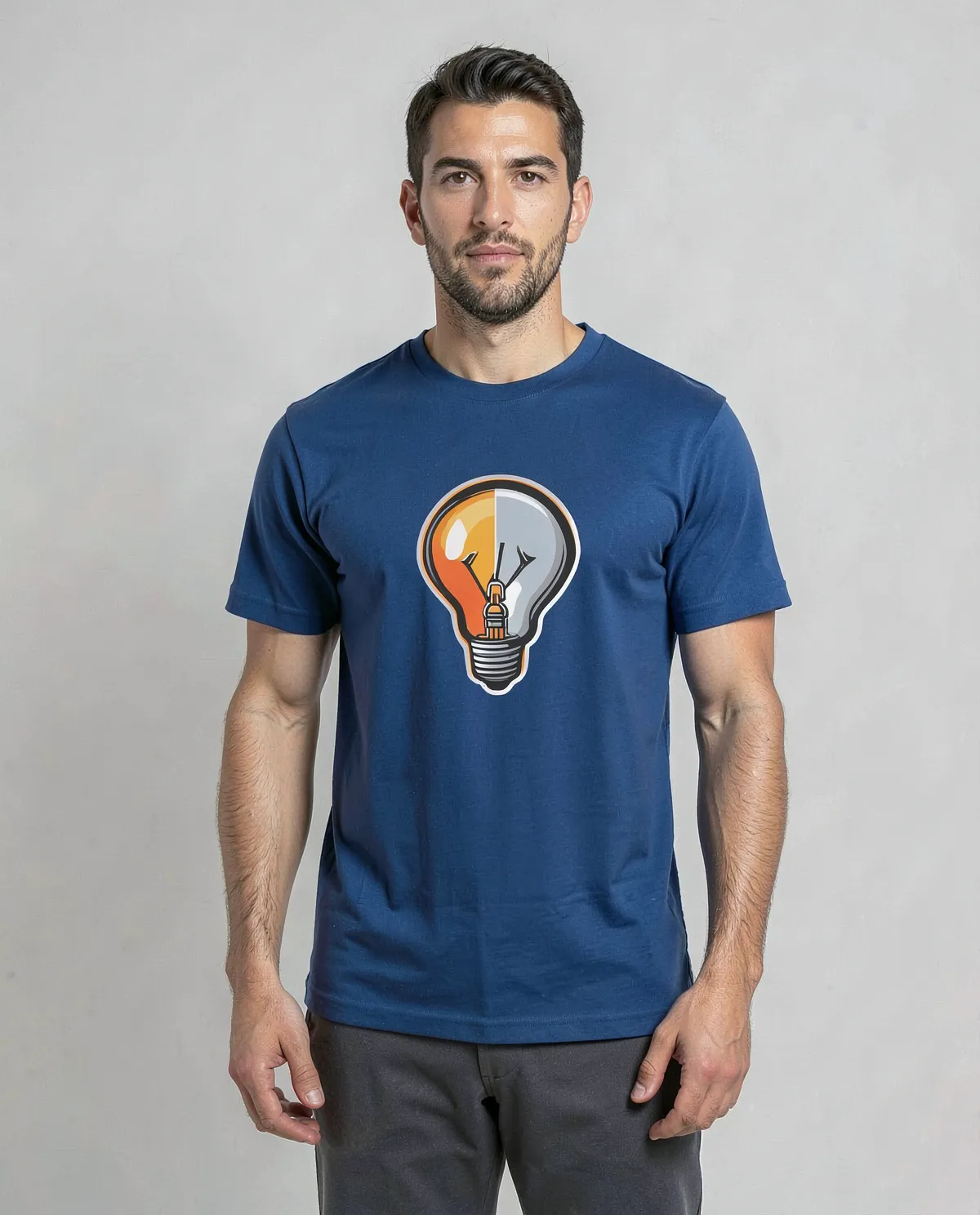 Blue Eco‑Sustainable T-Shirt – Modern Fit, 100% Organic Cotton 0