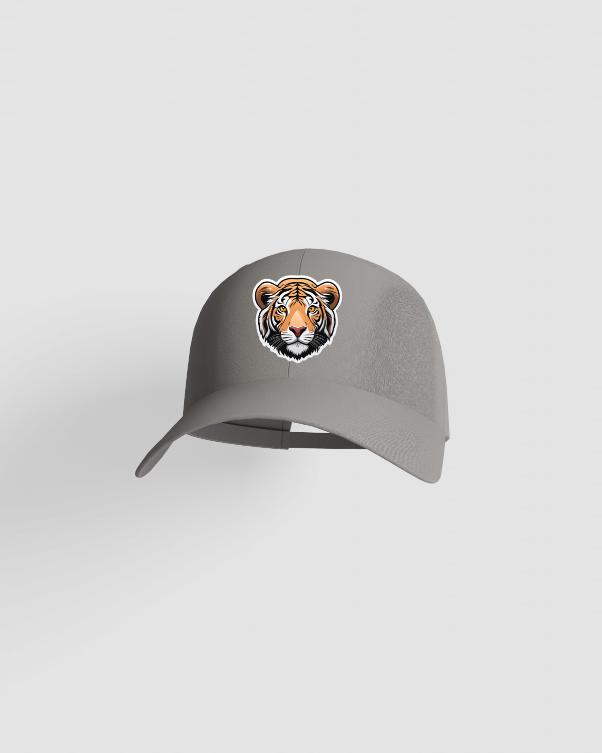 Grey Adjustable Cotton Cap with Velcro Closure 59