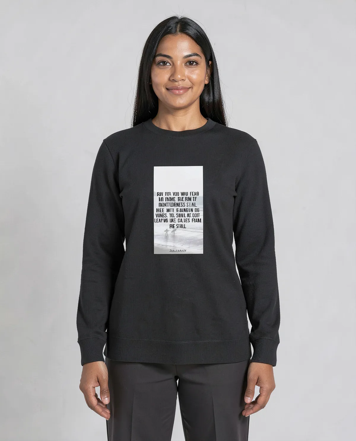 Black Unisex Organic Cotton Sweatshirt – Soft Eco‑Friendly Comfort 0