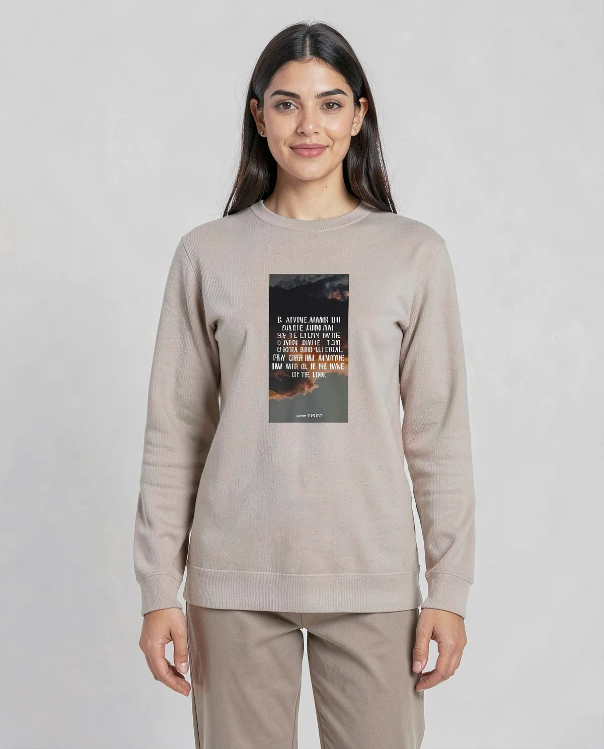 Cream Unisex Sweatshirt – Soft & Durable Cotton Comfort 0
