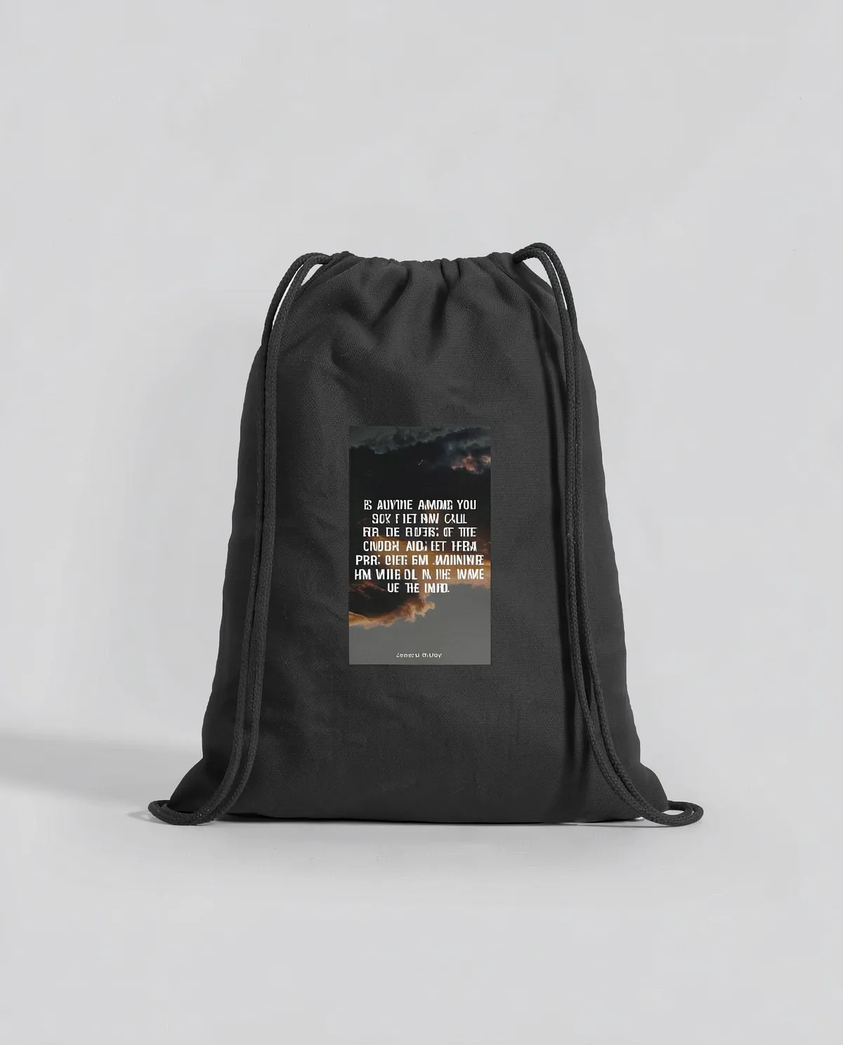 Customizable Drawstring Bag – Natural Cotton, Smooth Print Surface 0