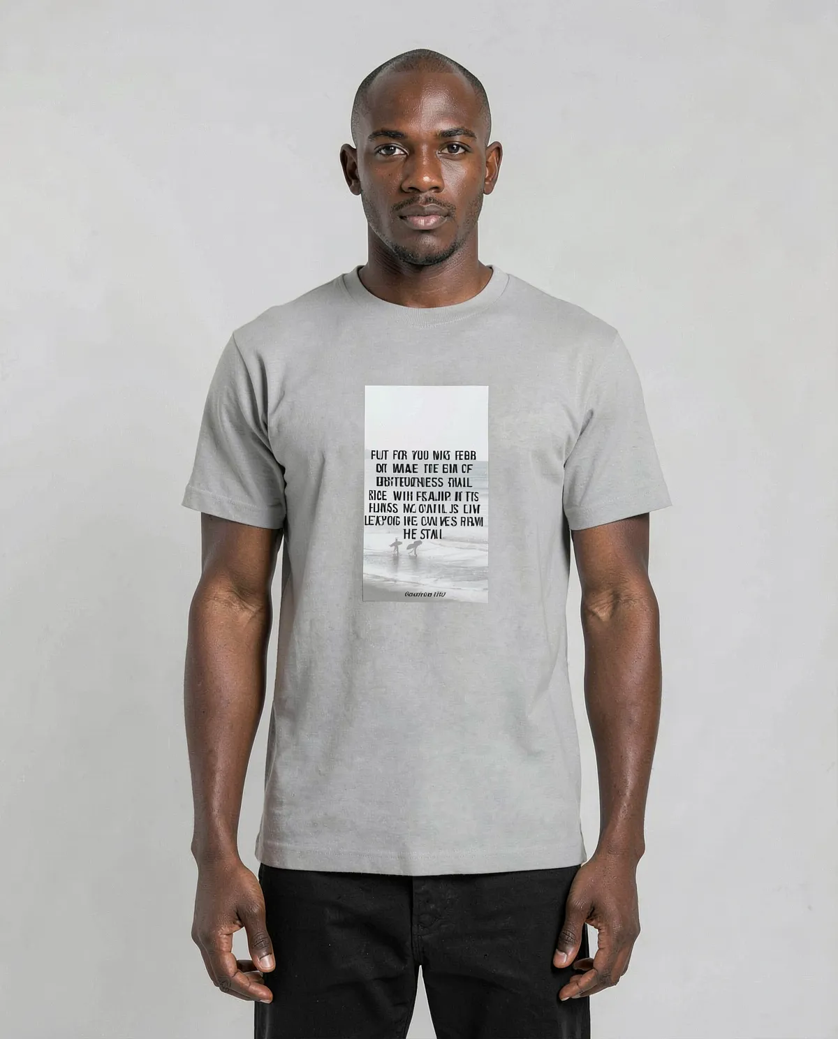 Grey Eco‑Sustainable T‑Shirt with Minimalist Design 0