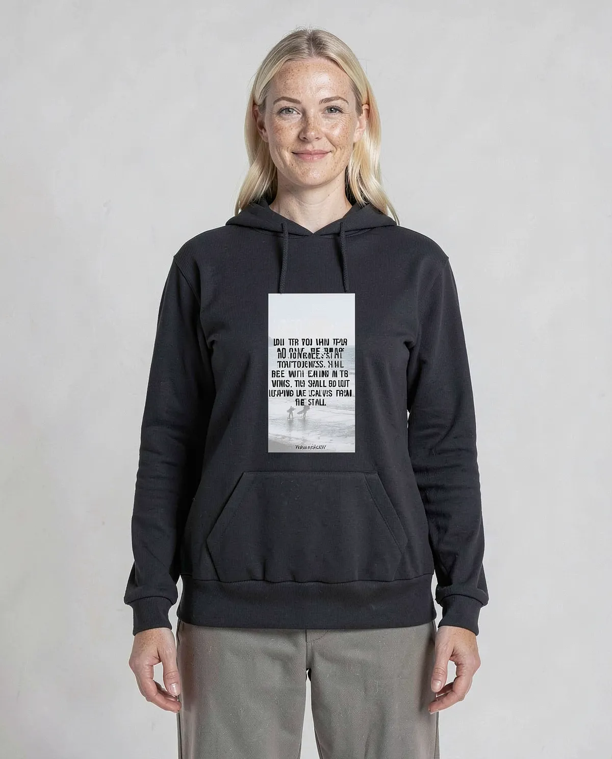 Black Unisex 100% Cotton Sweatshirt – Durable Print Quality 0