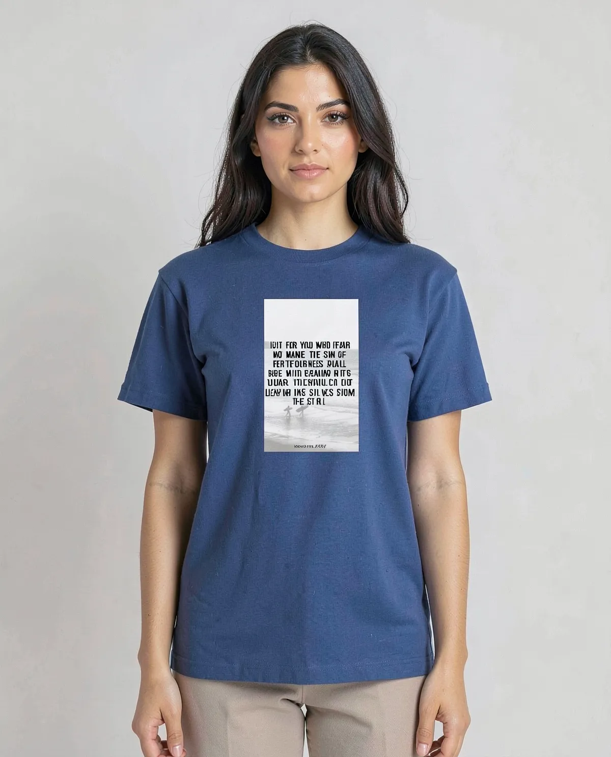 Blue Organic Cotton T‑Shirt, Modern Fit, Eco Friendly 0