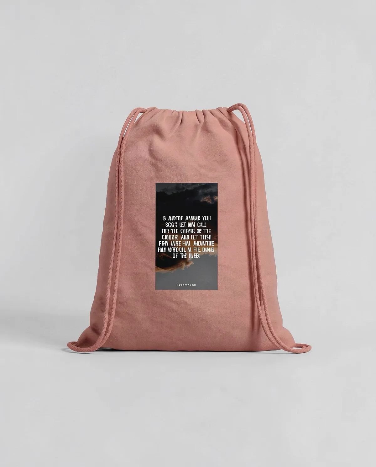 Lightweight Drawstring Bag with Smooth Print Surface 0