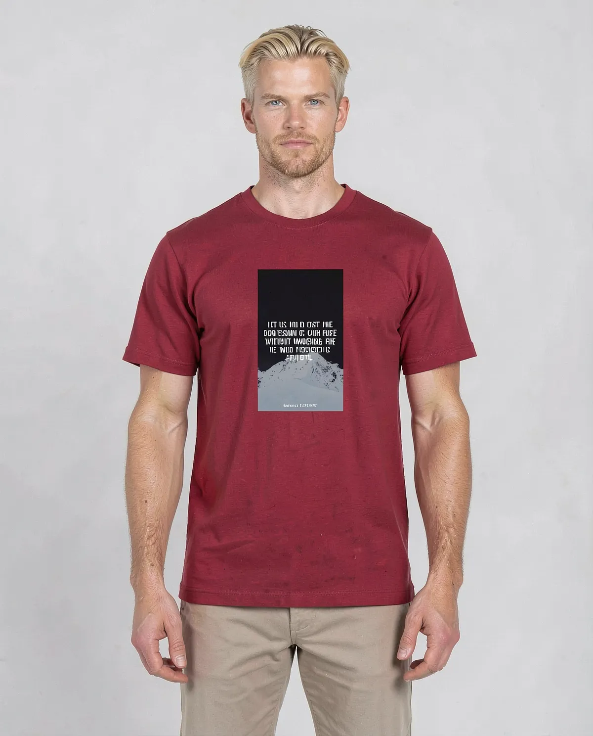 Red T-Shirt with Bold Graphic Print 0