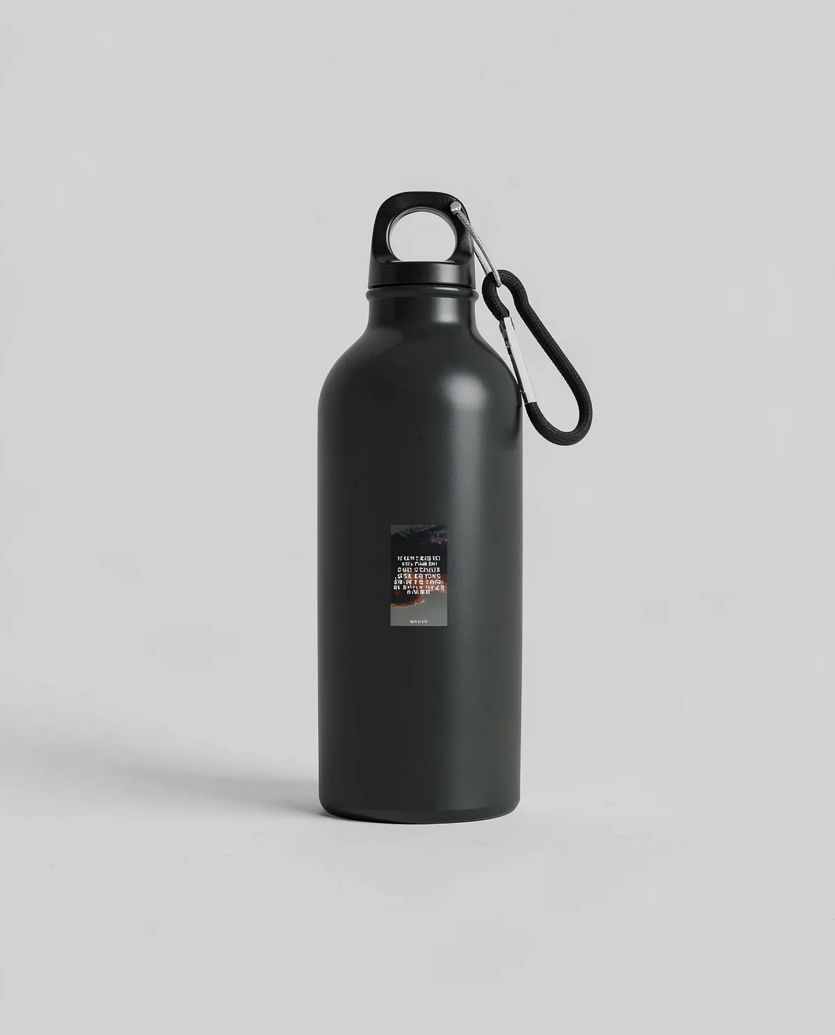 Recycled Aluminum Water Bottle with Carabiner Clip 0