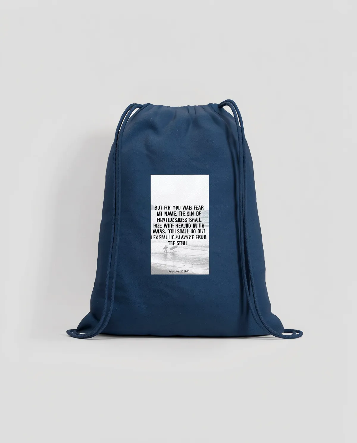 Natural Drawstring Bag – Smooth Cotton Surface for Custom Prints 0