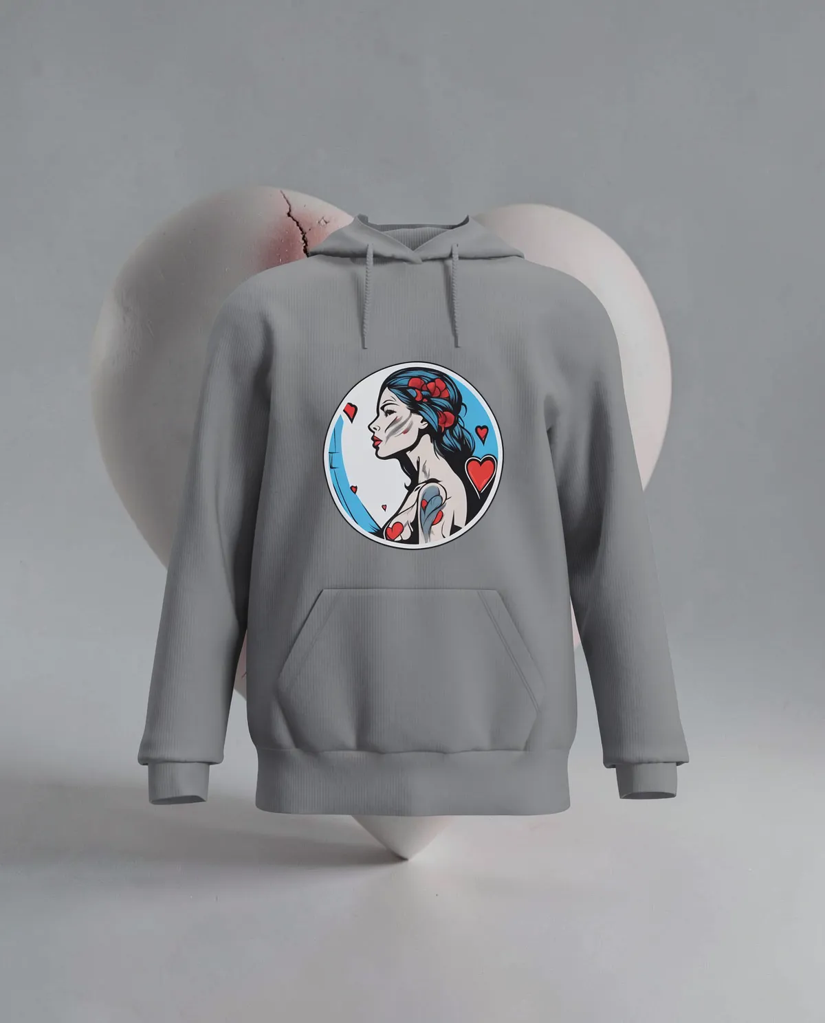 Grey Unisex 100% Cotton Sweatshirt – Set‑In Sleeves 59