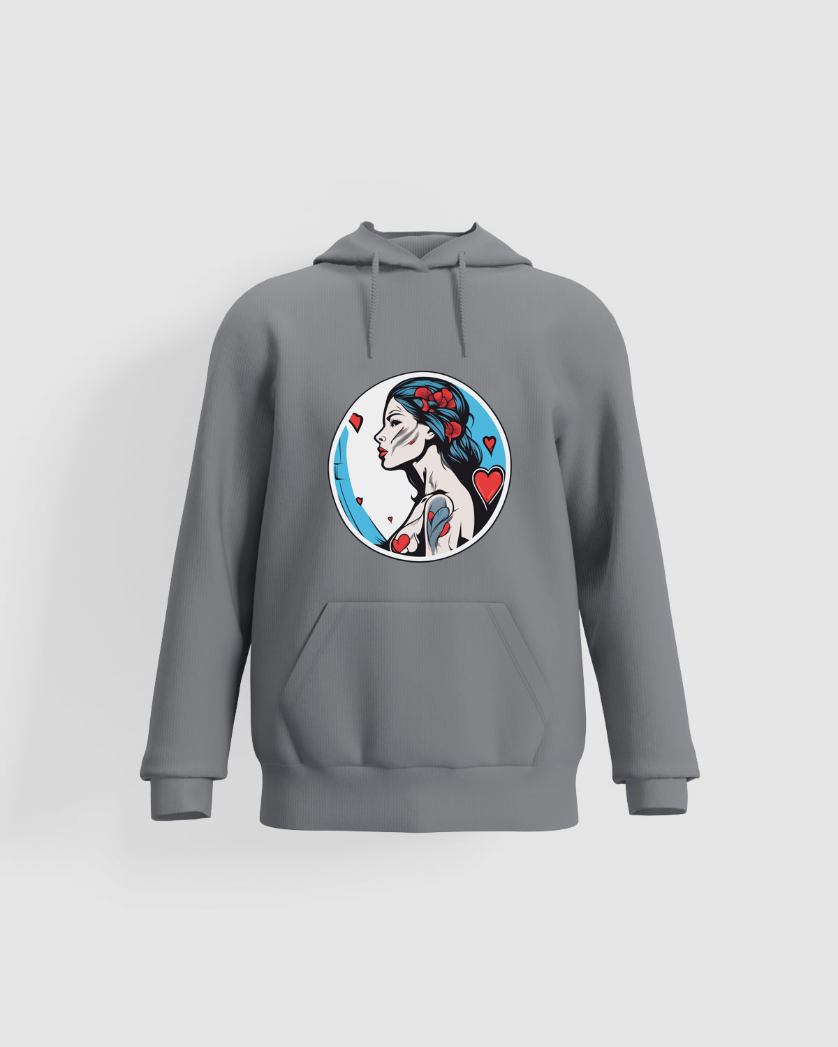 Grey Unisex 100% Cotton Sweatshirt – Set‑In Sleeves 59