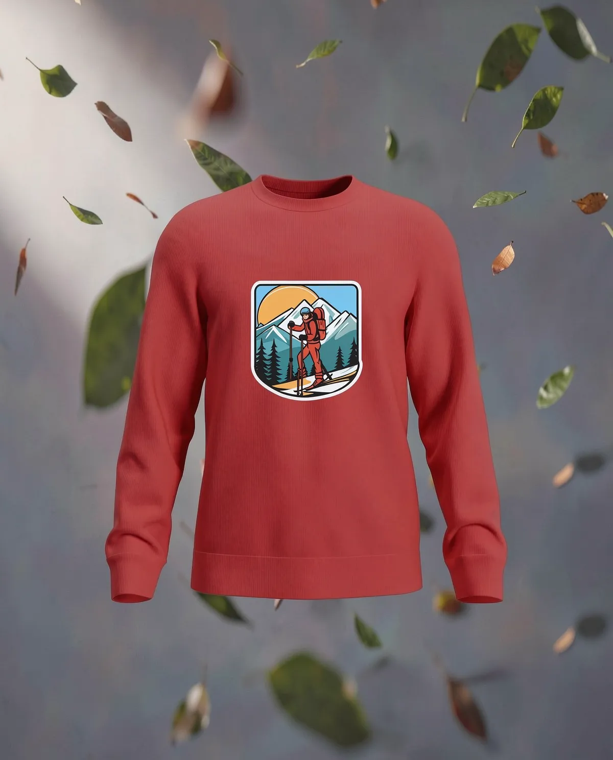 Red Organic Cotton Sweatshirt – Eco‑Friendly Comfort 59
