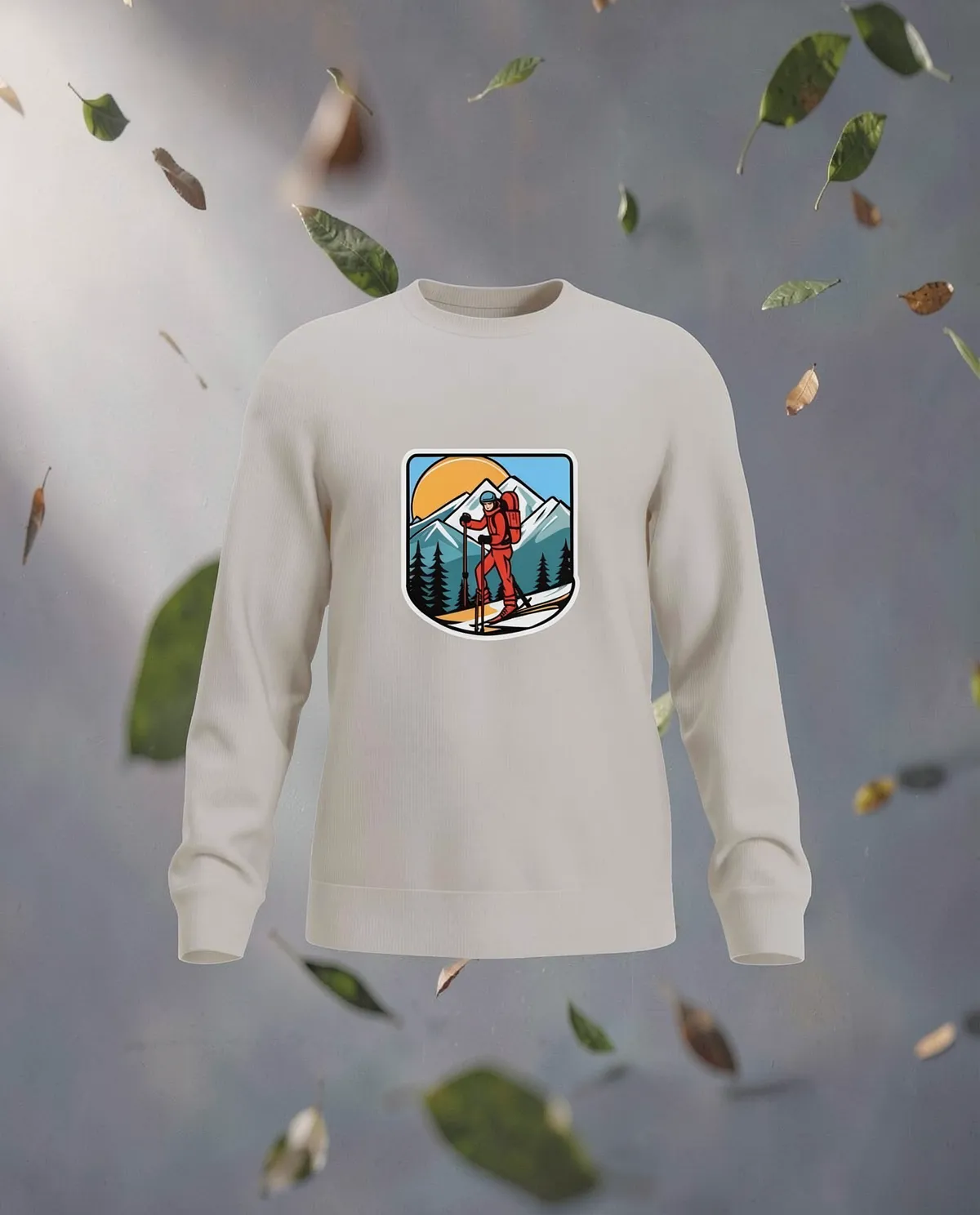 Cream Unisex Sweatshirt with Premium Organic Cotton Comfort 59