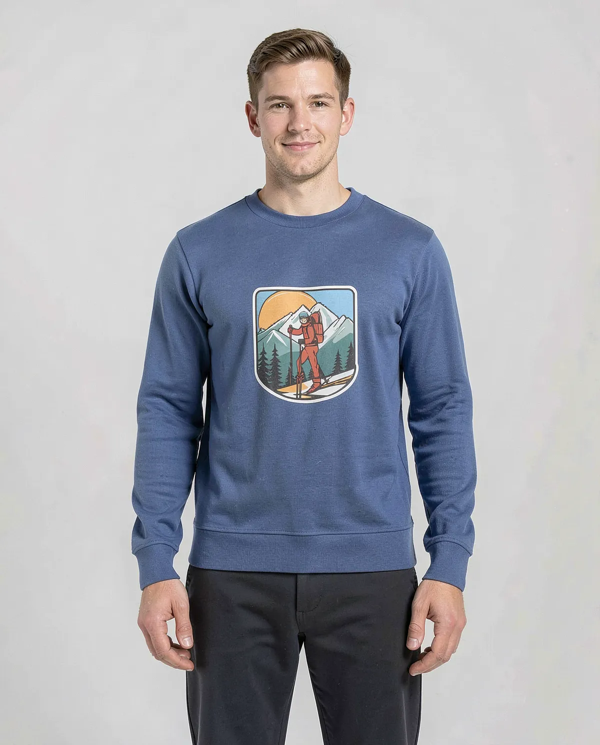 Blue Unisex Sweatshirt – Soft 100% Cotton Crew Neck 0