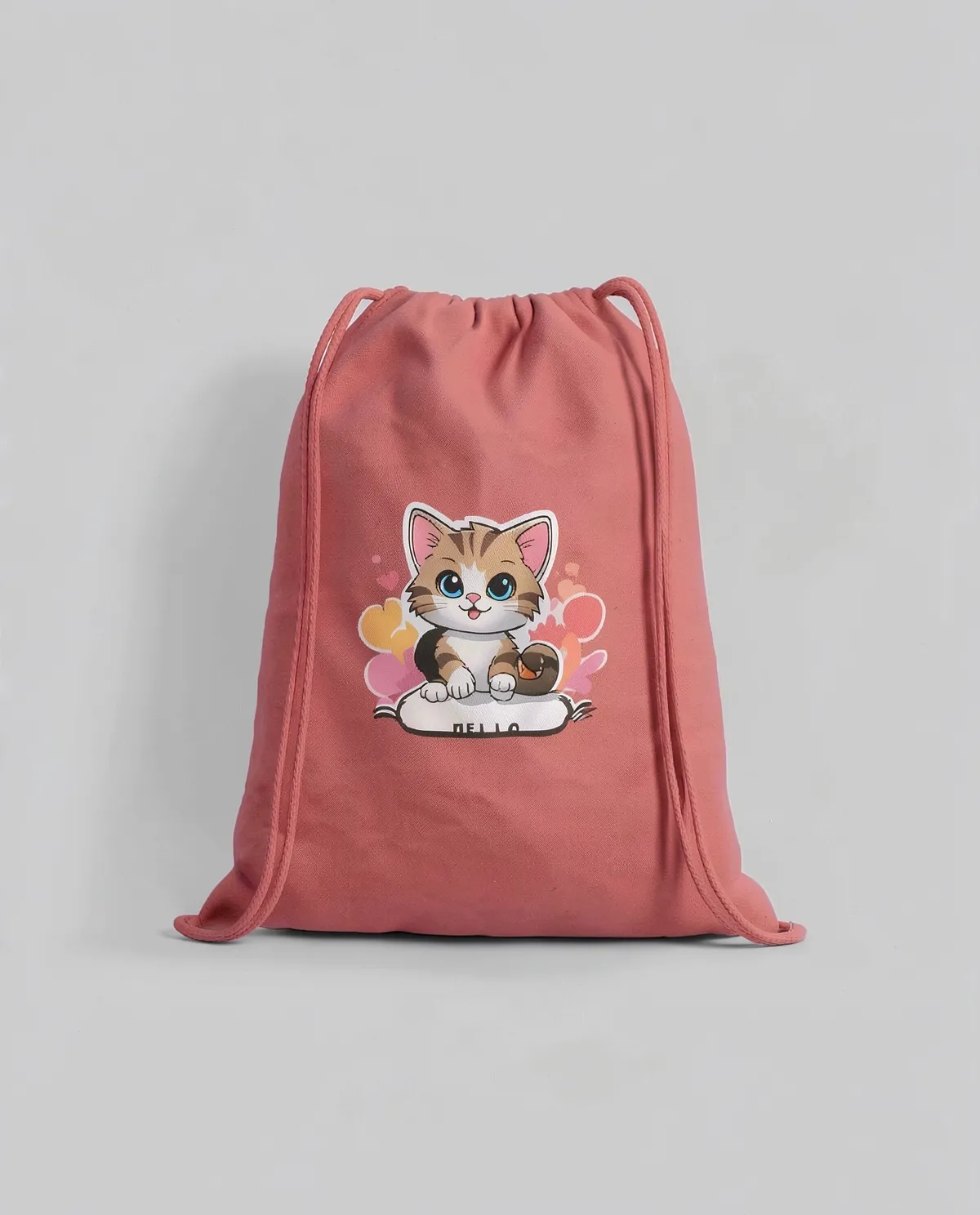 Lightweight Drawstring Bag with Smooth Print Surface 0