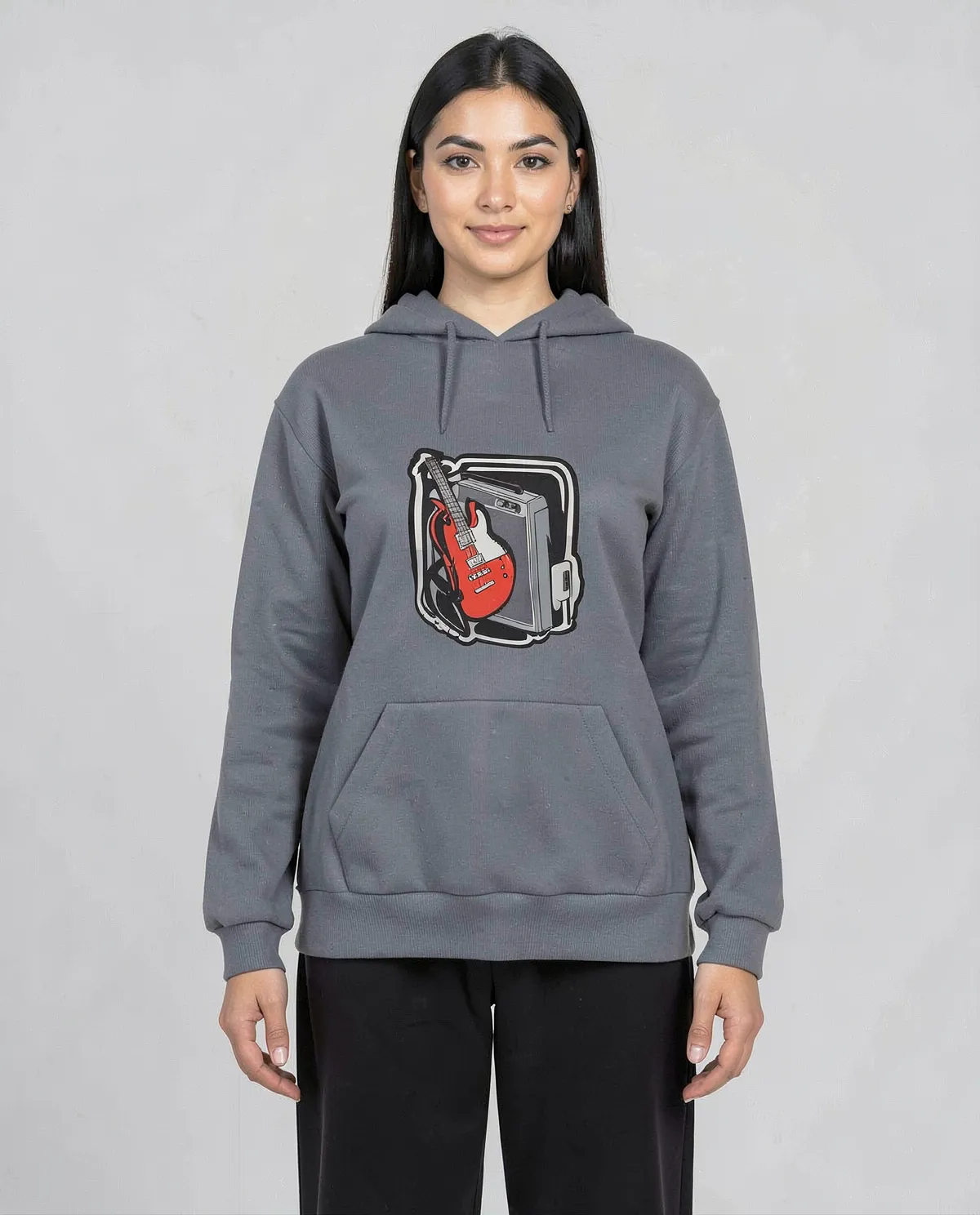 Grey Unisex Sweatshirt with Comfortable Crew Neck 0