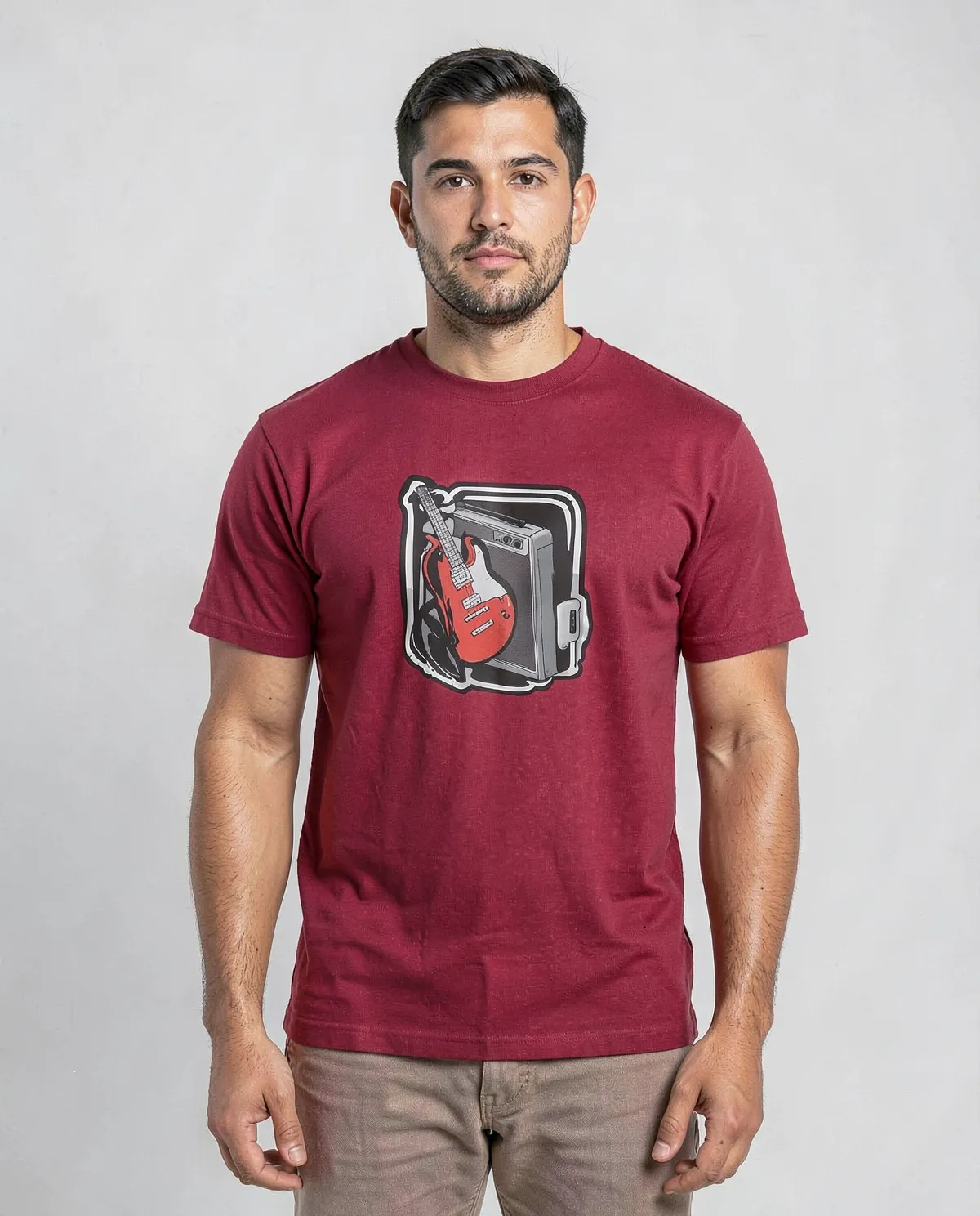 Red Eco-Friendly T-Shirt with Bold Graphic Print 0