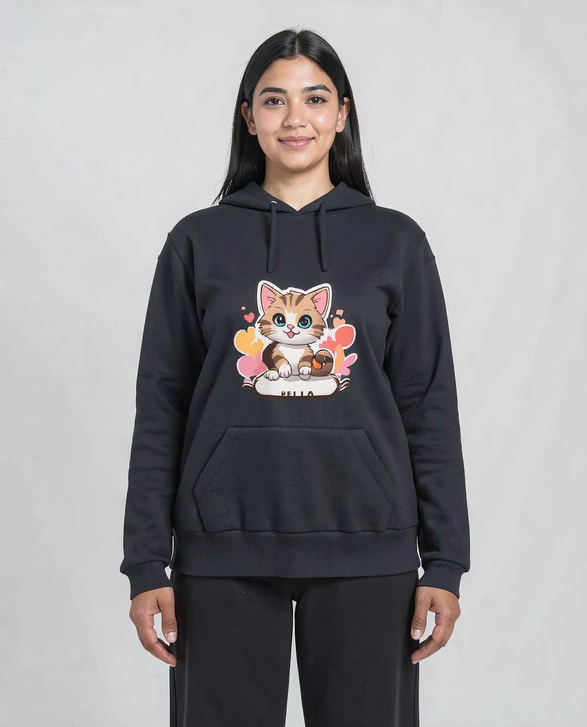 Black Unisex Organic Cotton Sweatshirt 0