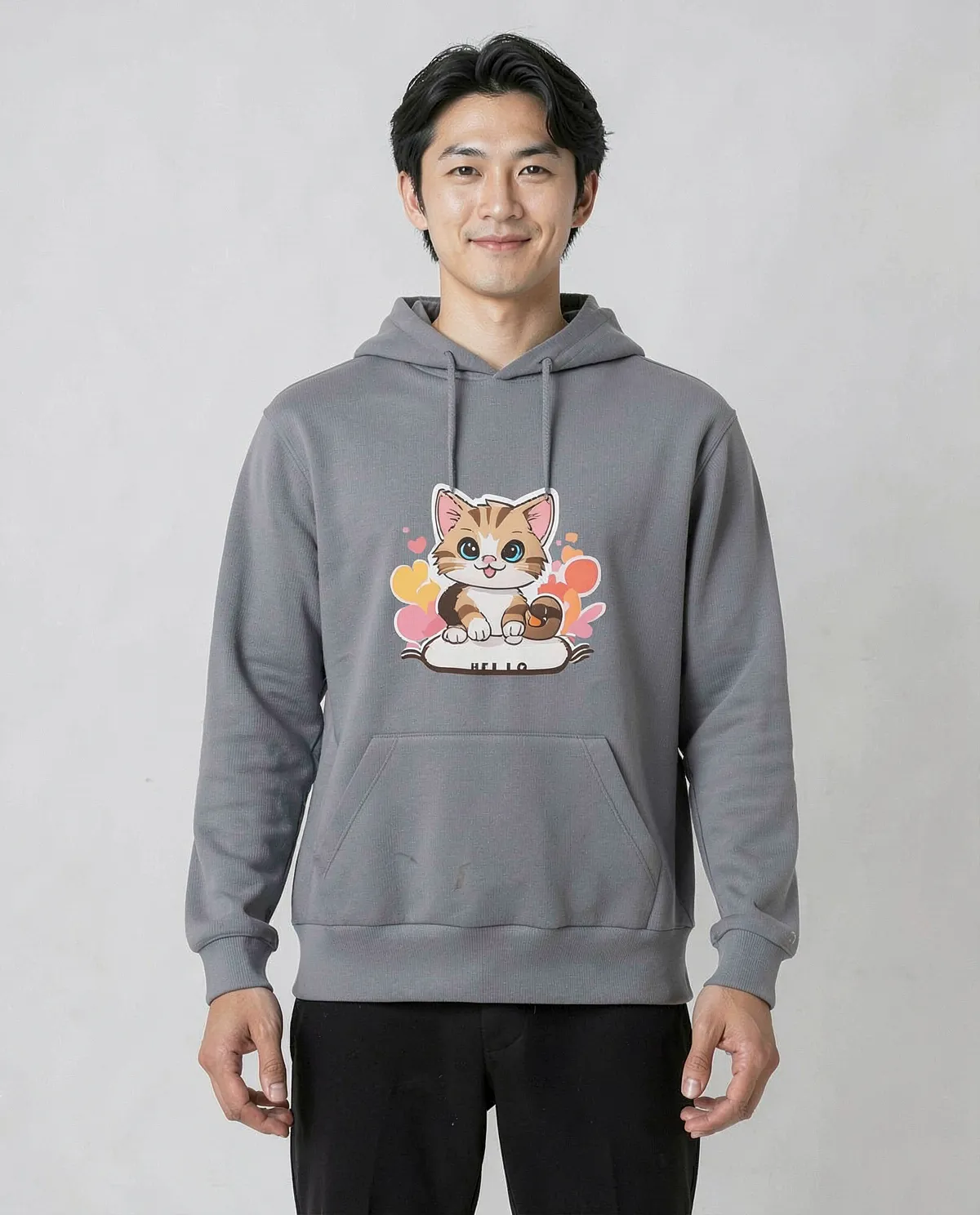 Grey Organic Cotton Unisex Sweatshirt, Classic Crew Neck 0