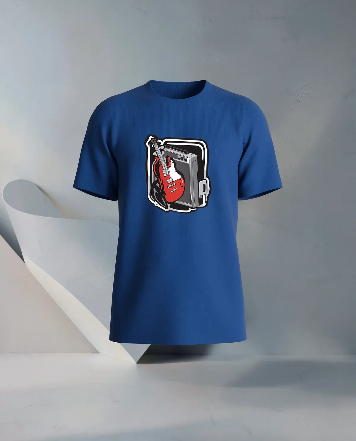 Blue Organic Cotton T-Shirt Modern Fit Eco Friendly 59