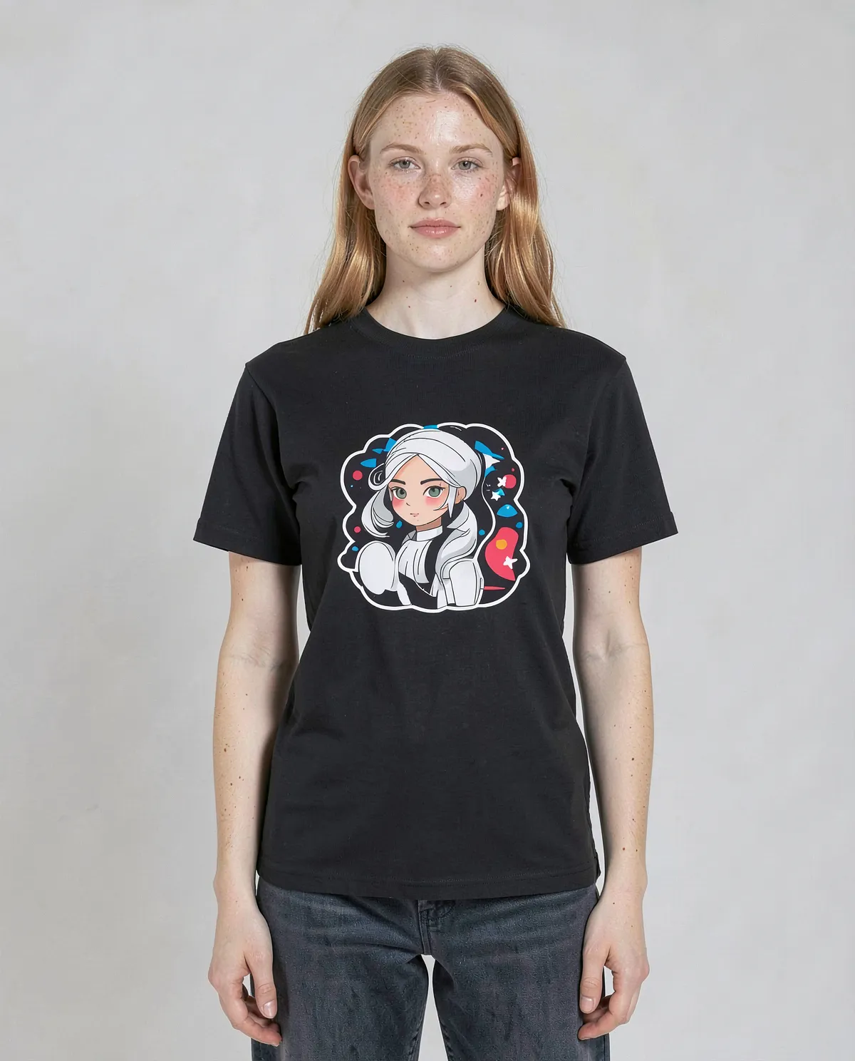 Black Eco-Friendly Organic Cotton Crew Neck T-Shirt 0
